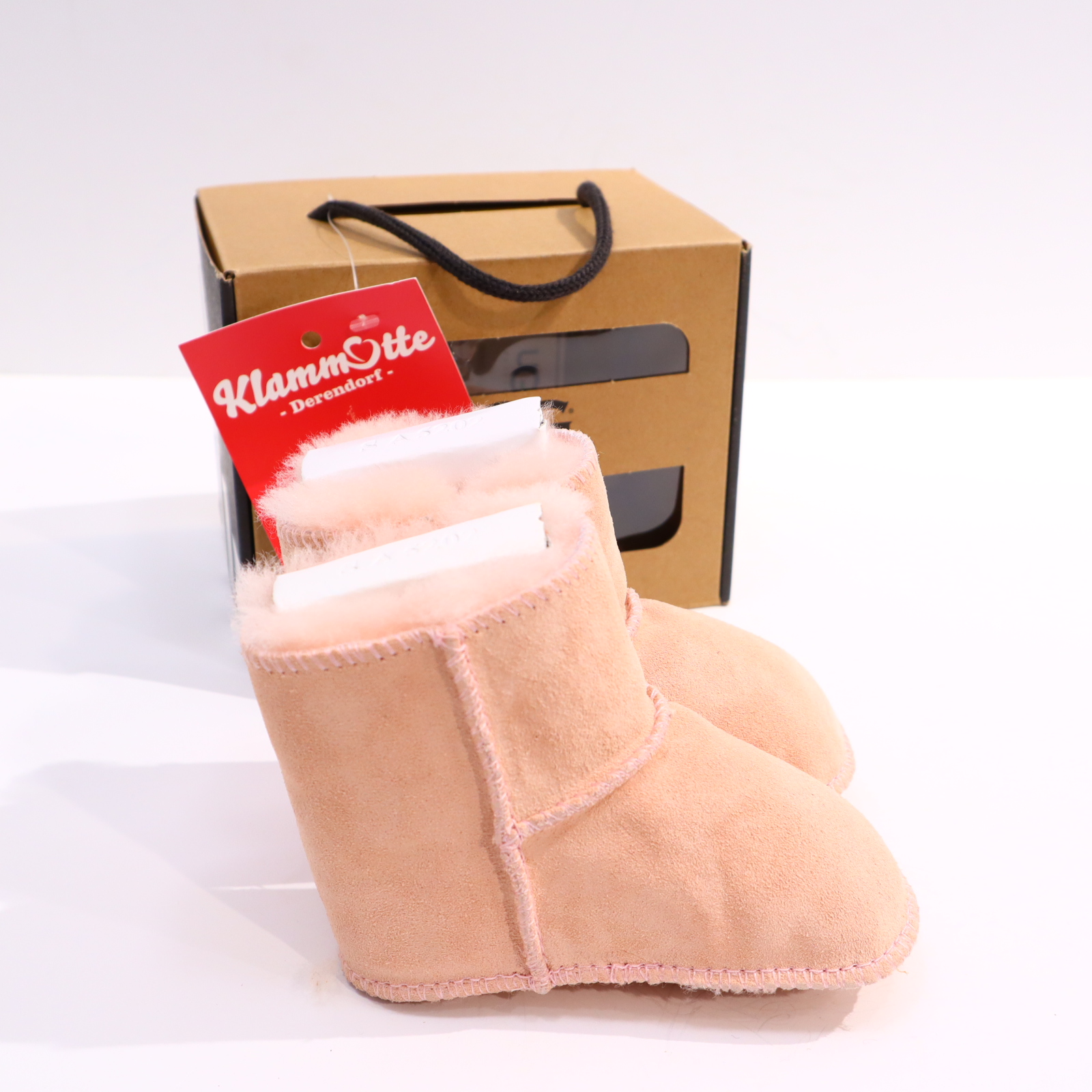 Babyschuhe/Stoffschuhe UGG 6-12 Monate rosa Lammfell neuwertig!/mit Karton! Fellschuhe