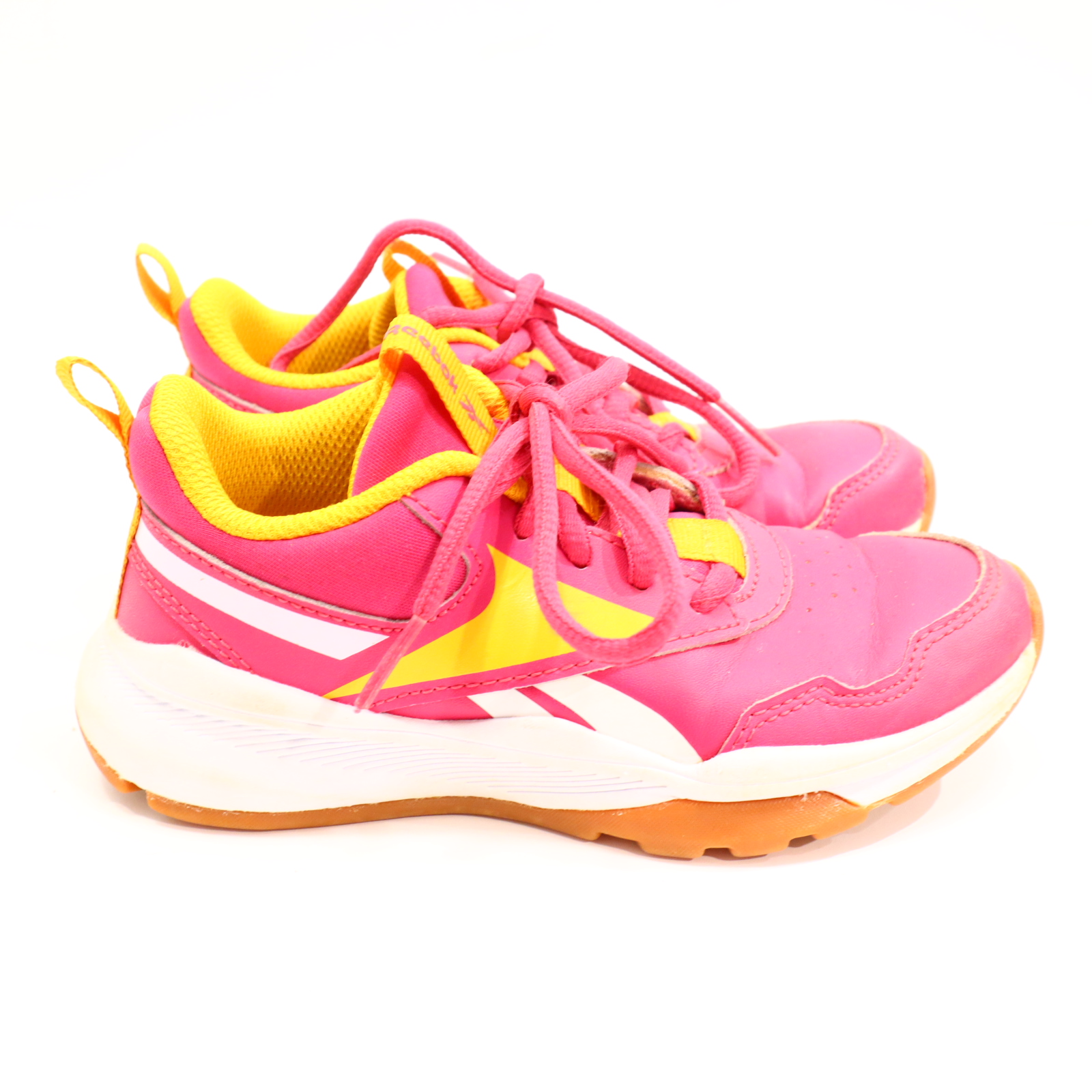 Halbschuhe reebok Schnürschuh/Sneaker 28 orange/pink leichte gleichmäßige Ablaufspuren