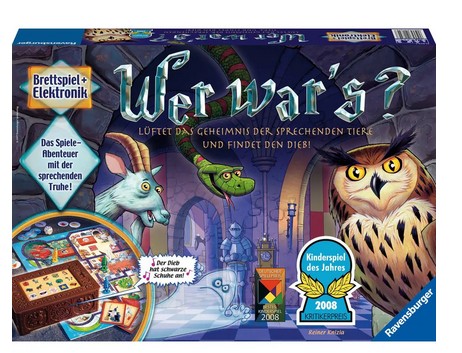 Spiele Brettspiel Ravensburger Wer war`s? Kinderspiel des Jahres (Schatz)Ring fehlt (leicht ersetzbar)