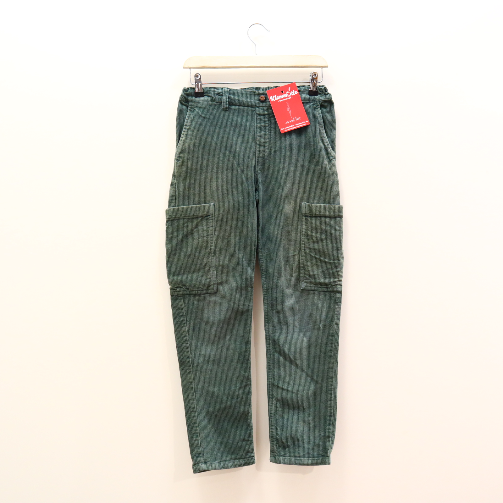 Hose Sanetta 140 Cargo grün Gummibandzug/verstellb. Bund Baumwolle/Cord/Elasthan