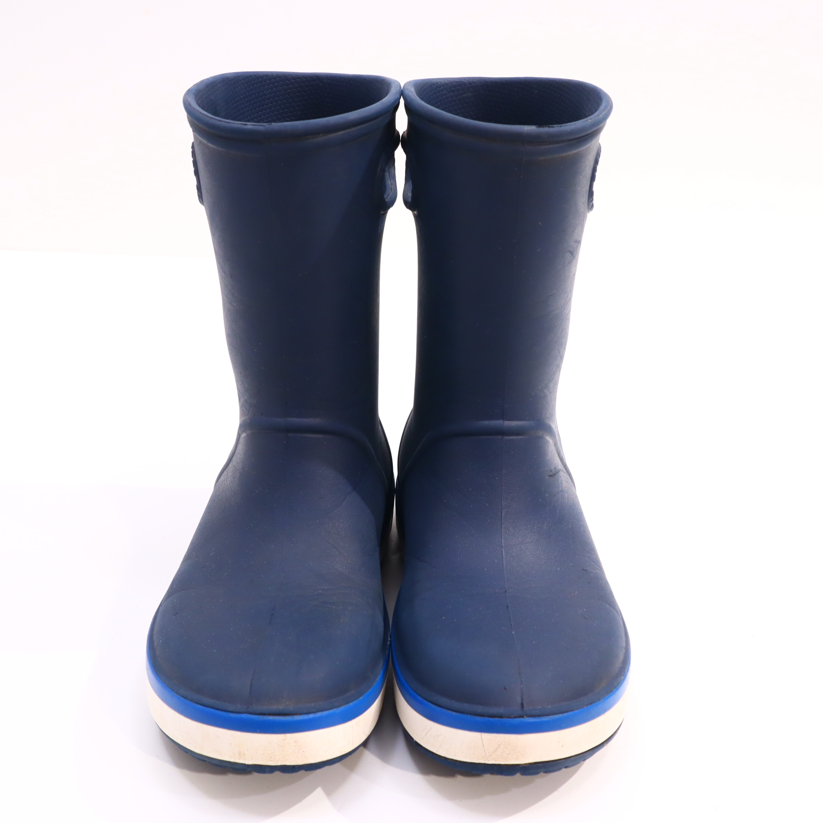 Gummistiefel Crocs 34/35 blau beschriftet