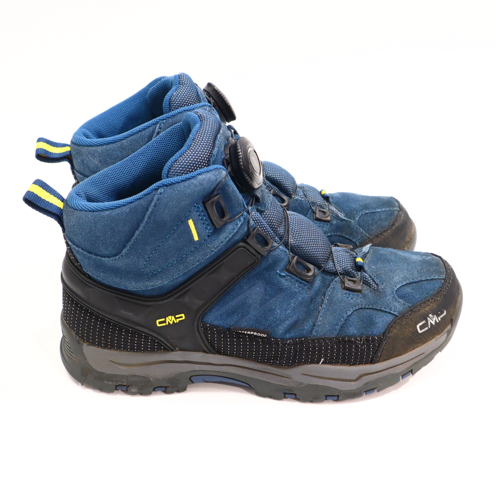 Halbschuhe CMP Boots 36 petrol/schwarz Leder/waterproof leichte gleichmäßige Ablaufspuren BOA Schnellverschluß