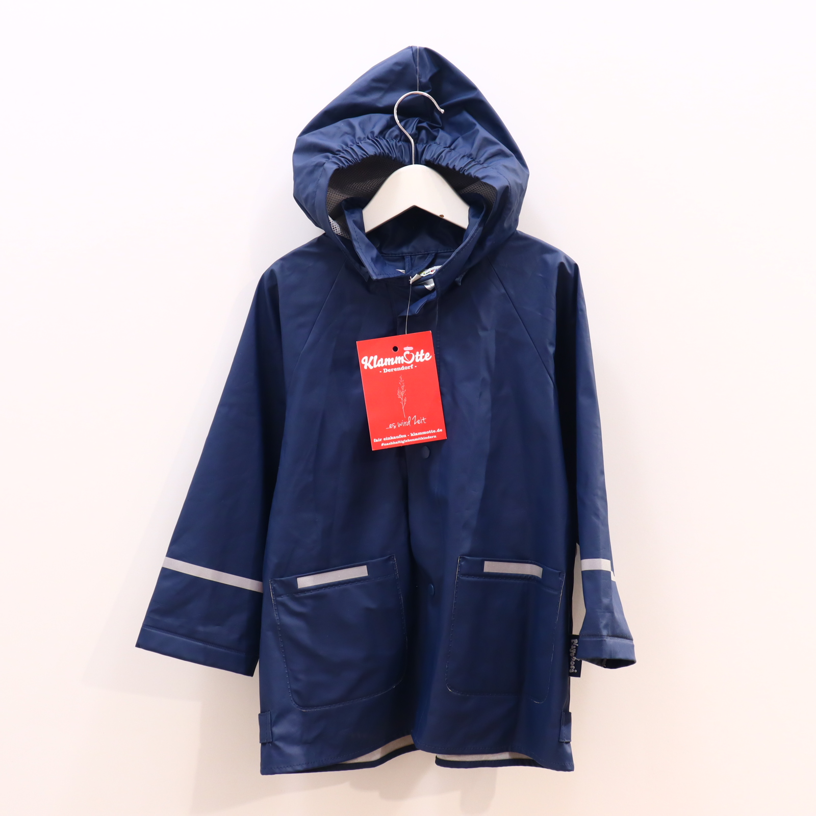 Jacke Playshoes 98 blau Regenjacke abnehmb. Kapuze