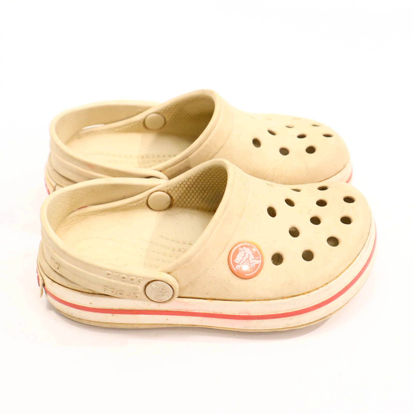 Hausschuhe/Wasserschuhe crocs 24/25 grau Cloks leichte gleichmäßige Ablaufspuren