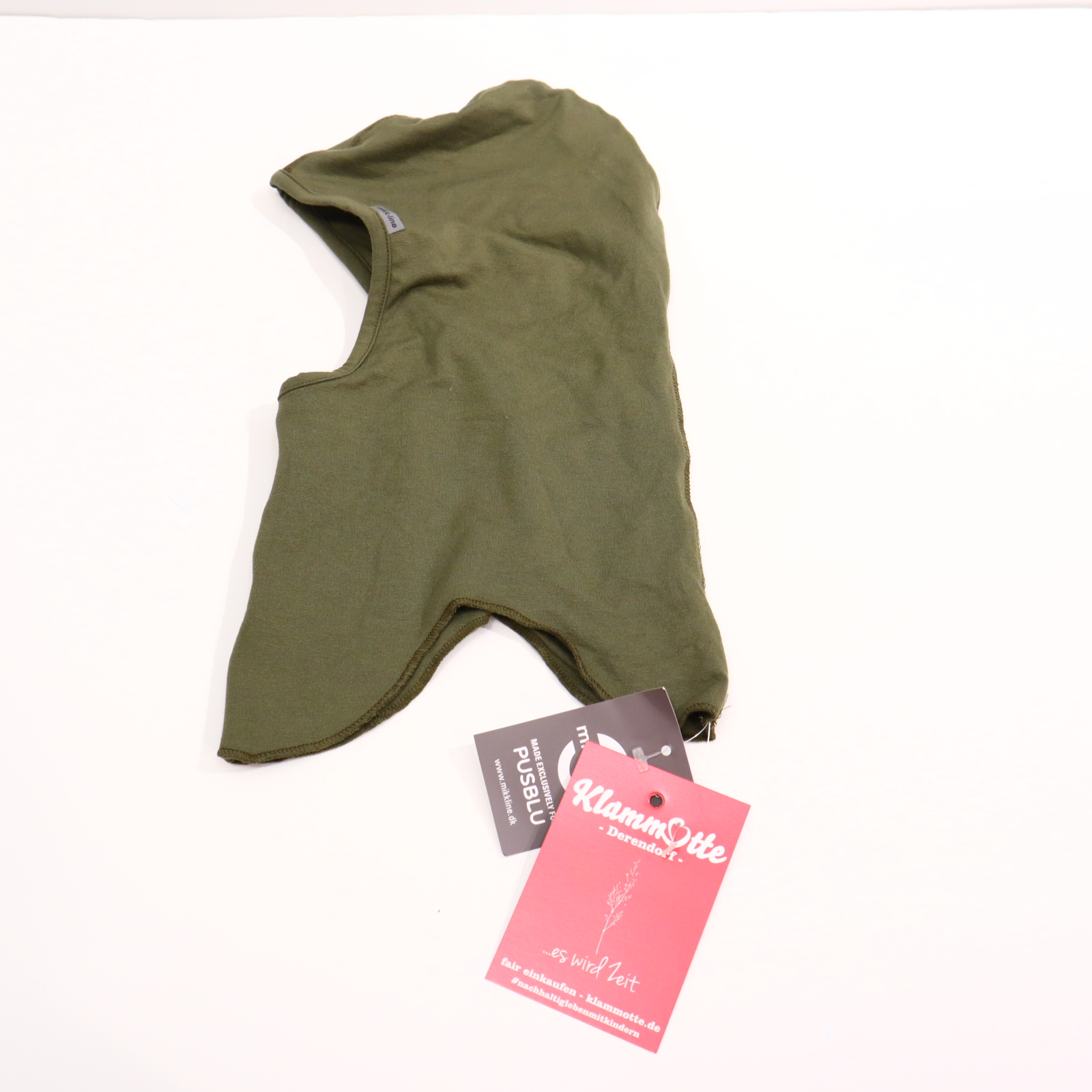 Oberteil mikk-line Gr. 104/Gr. 98 Schlupfmütze oliv Elasthan/Jersey/Viskose NEU!
