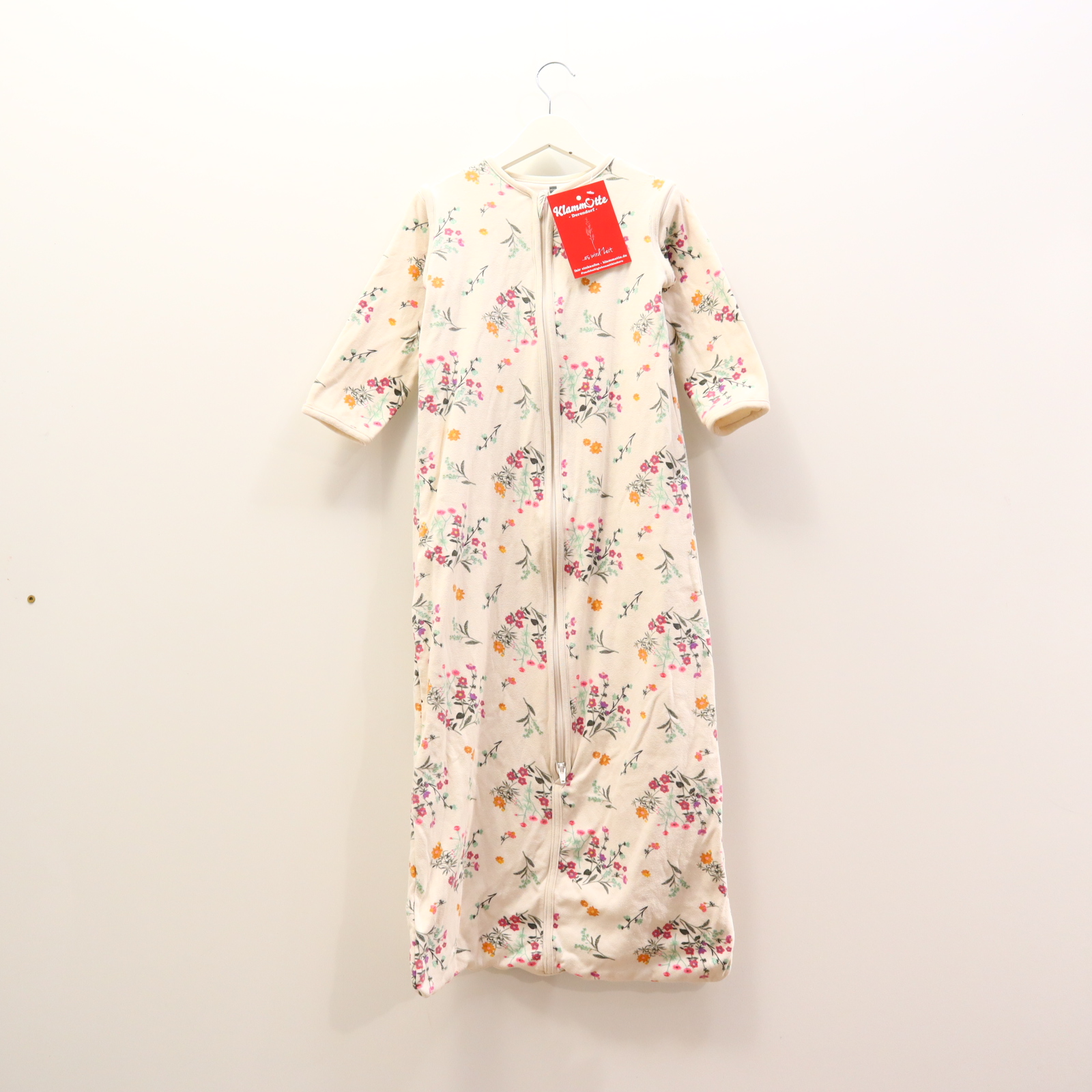 Schlafsack HEMA 86cm/104cm bunt/creme Alloverprint/Blumen abnehmb. Ärmel