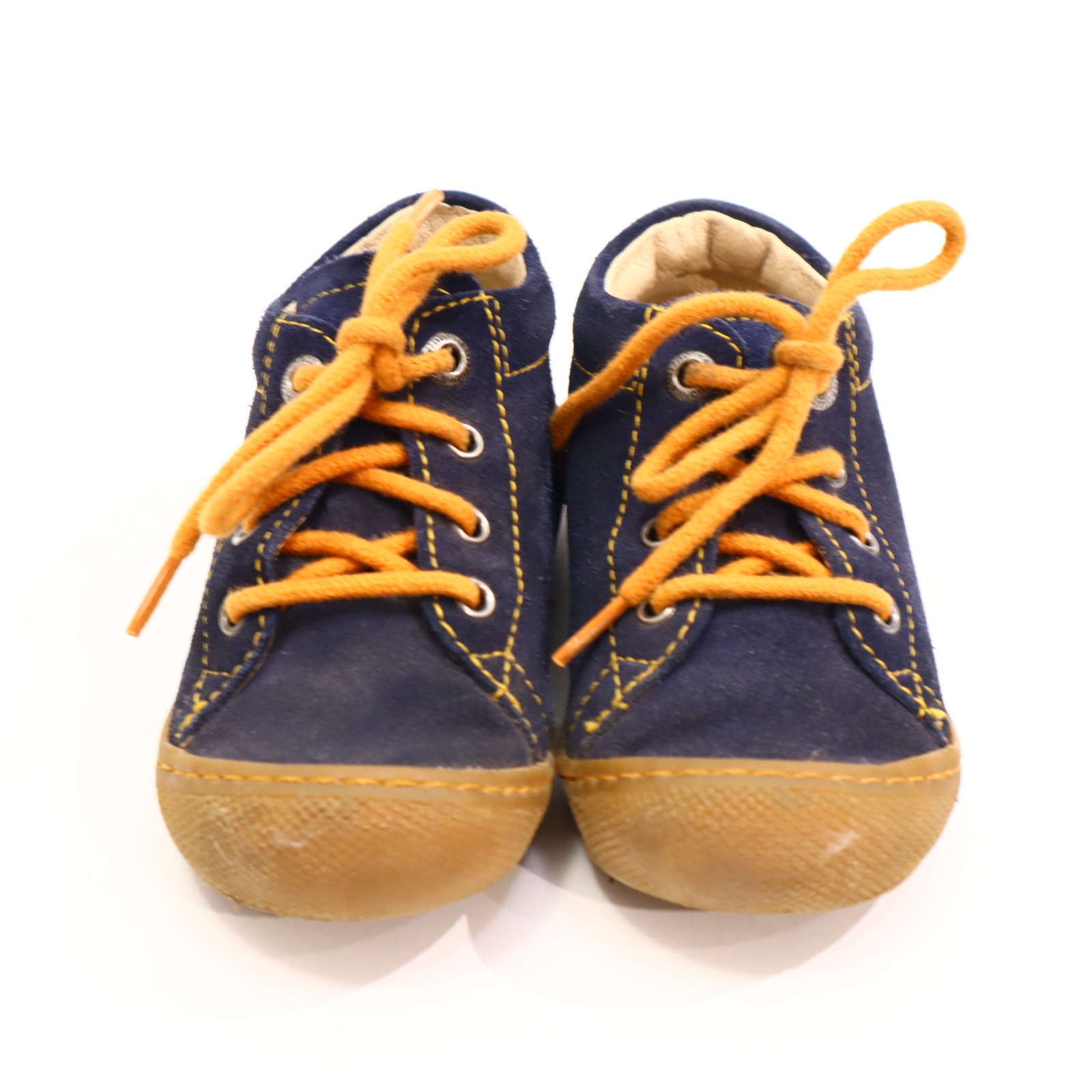 Halbschuhe Naturino Lauflernschuh 22 blau Leder leichte gleichmäßige Ablaufspuren