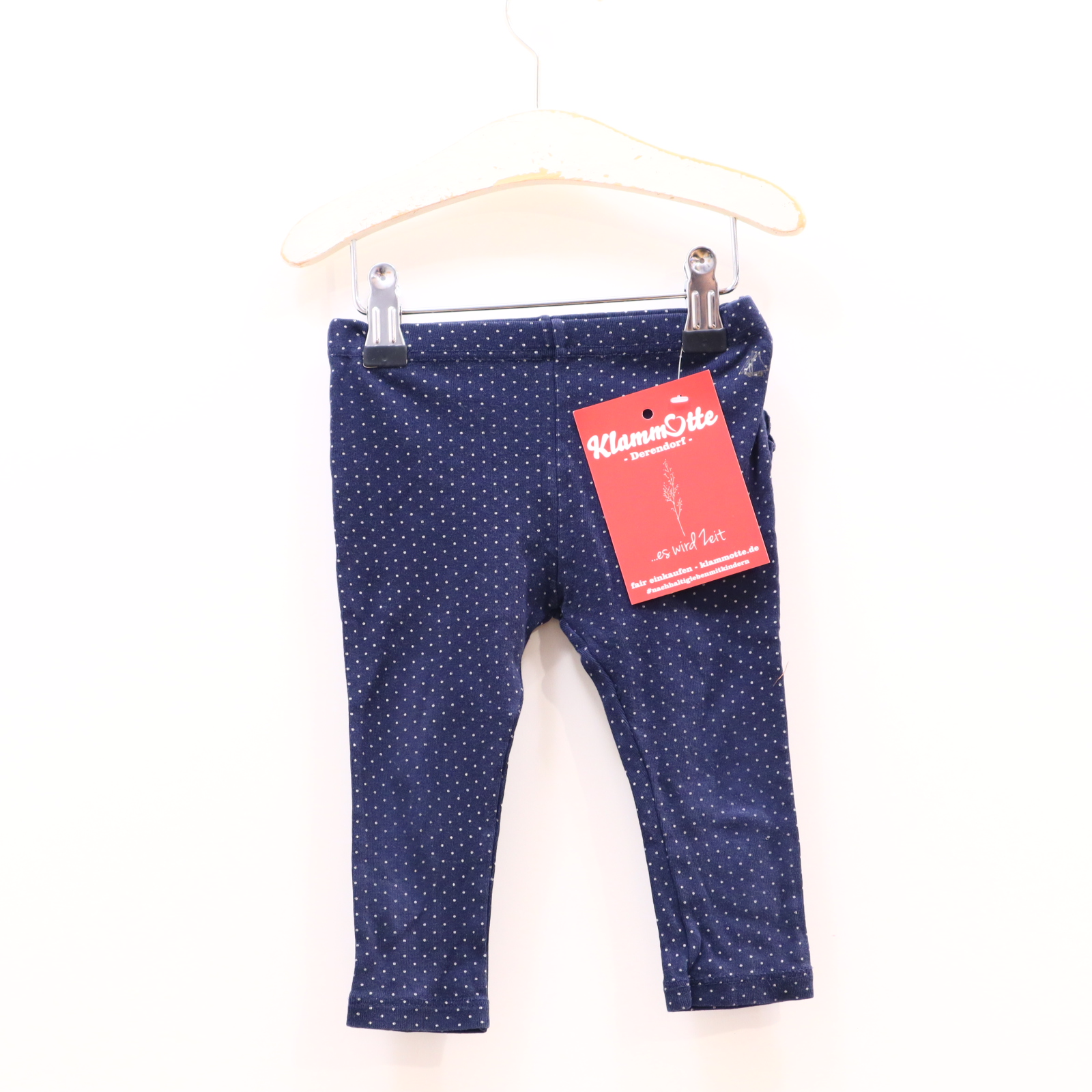 Hosen & Strampler PETIT BATEAU 74 blau gepunktet/Rüsche Legging Jersey Gummibandzug Minnie Mouse