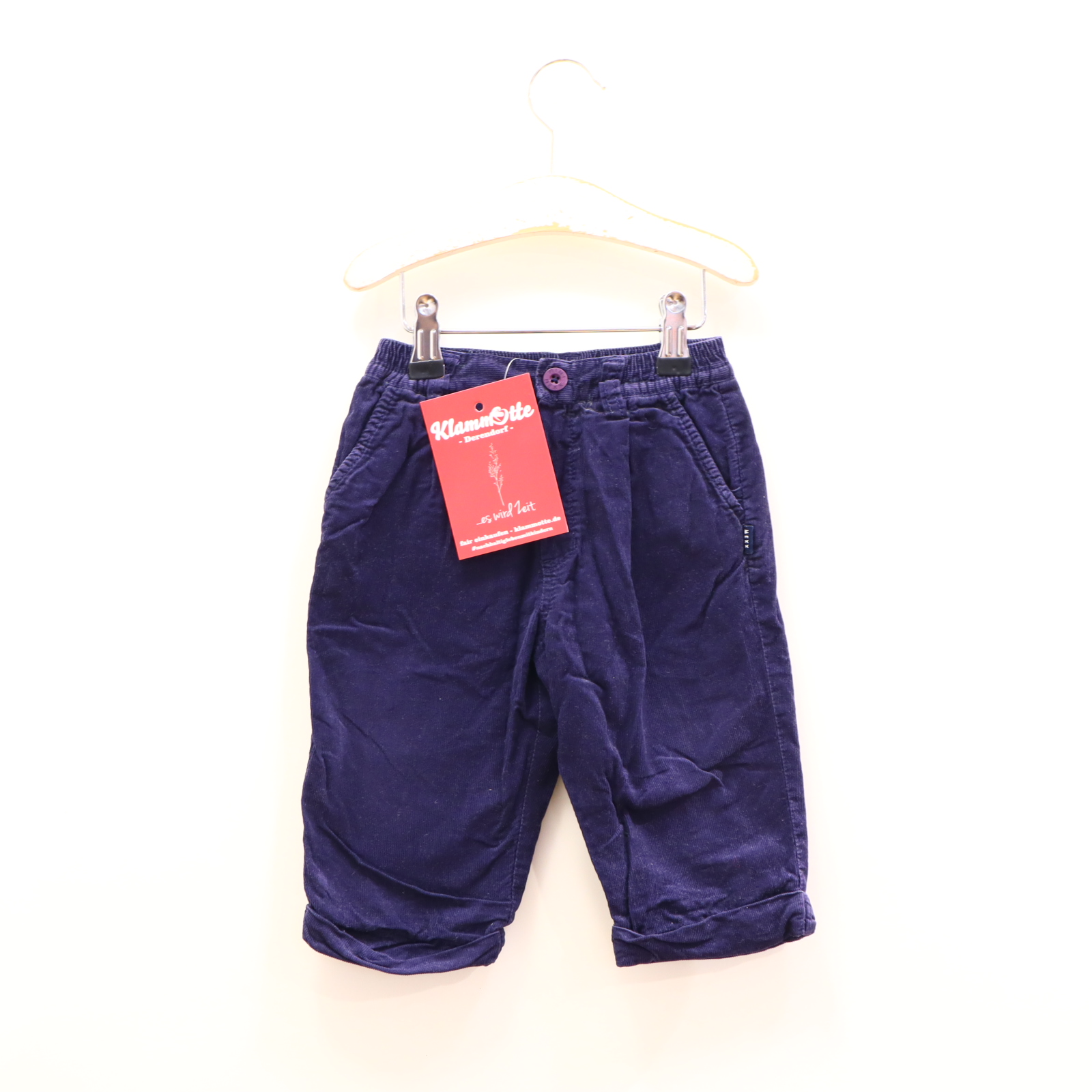 Hosen & Strampler MEXX 74 blau Hose Cord Gummibandzug/Knopf gefüttert/Jerseyfutter
