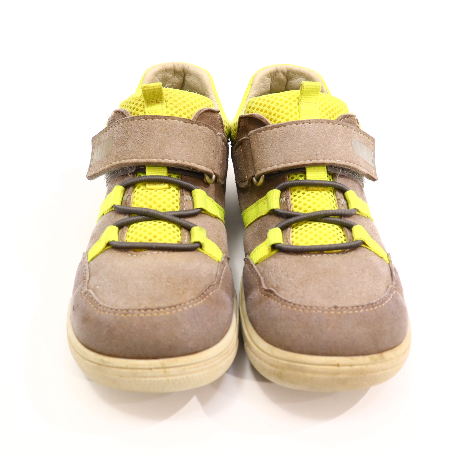 Halbschuhe RICOSTA Barfußschuhe/Klett 31 M gelb/grau Mesh leichte gleichmäßige Ablaufspuren