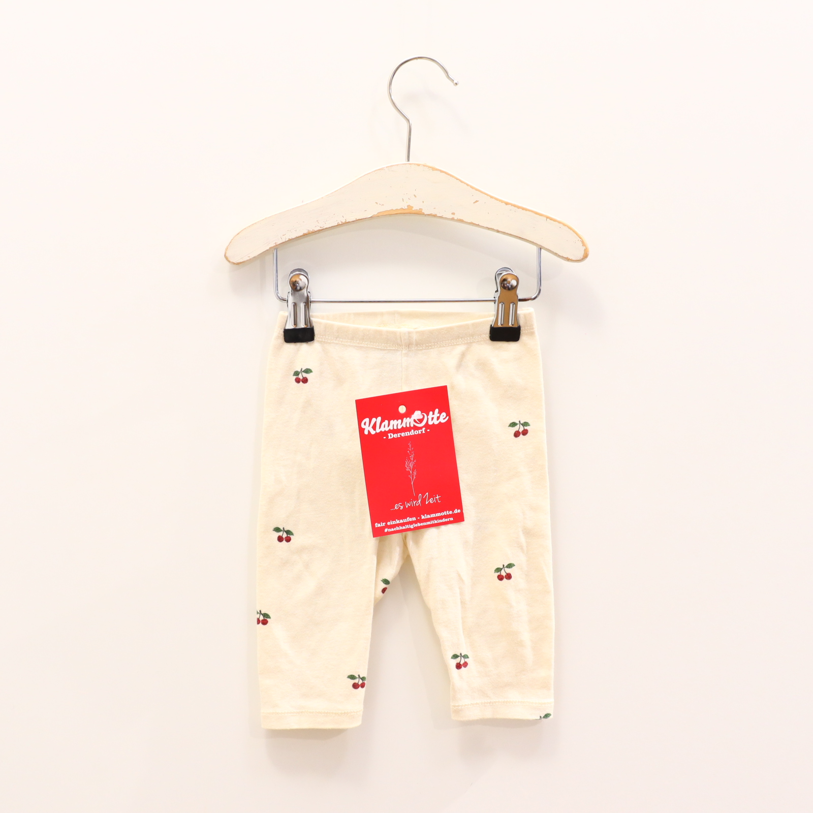 Hosen & Strampler konges slojd 56 creme Alloverprint/Blumen Jerseyhose Bio-Baumwolle Gummibandzug