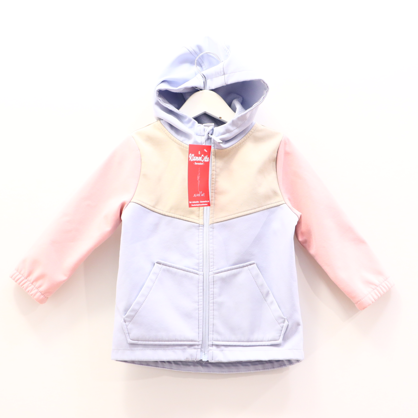 Jacke Topolino Softshelljacke 98 creme/hellblau/rosa