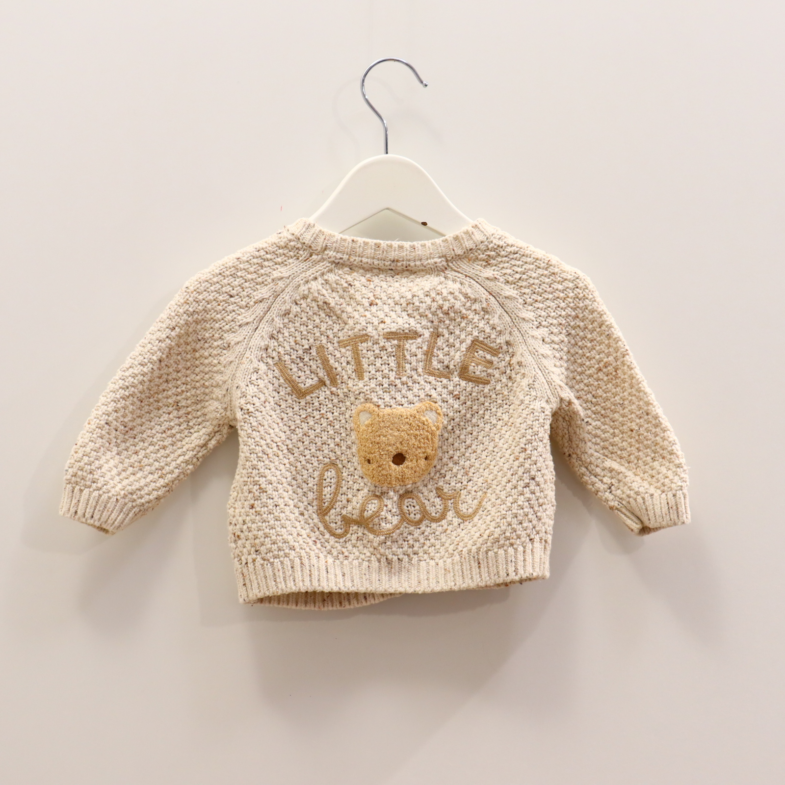 Oberteil Rock a Bye Baby 56 creme Applikation/melange Strickjacke Baumwolle