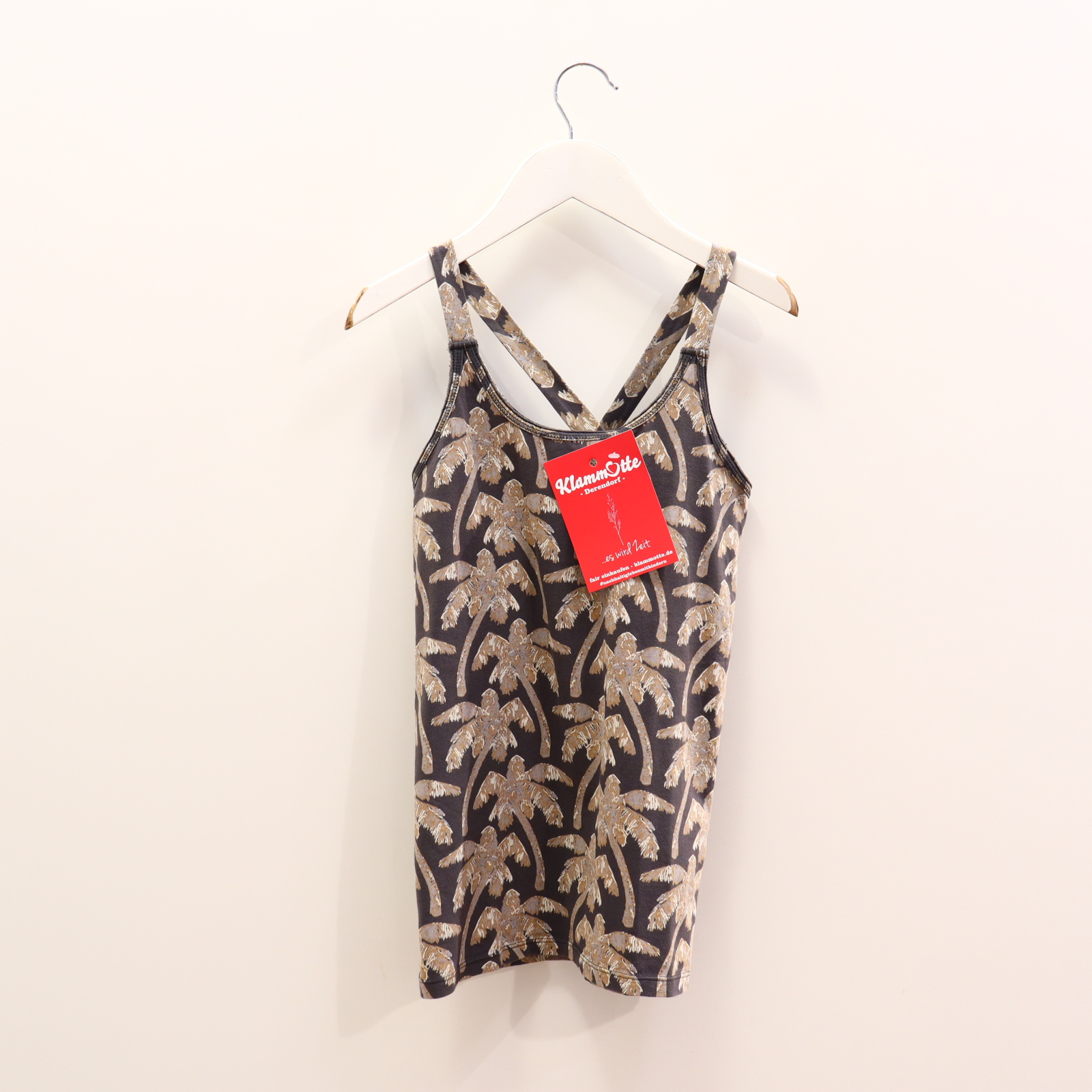 Oberteil 10DAYS AMSTERDAM 152 grau Alloverprint/Backprint/Logo Top Baumwolle/Elasthan
