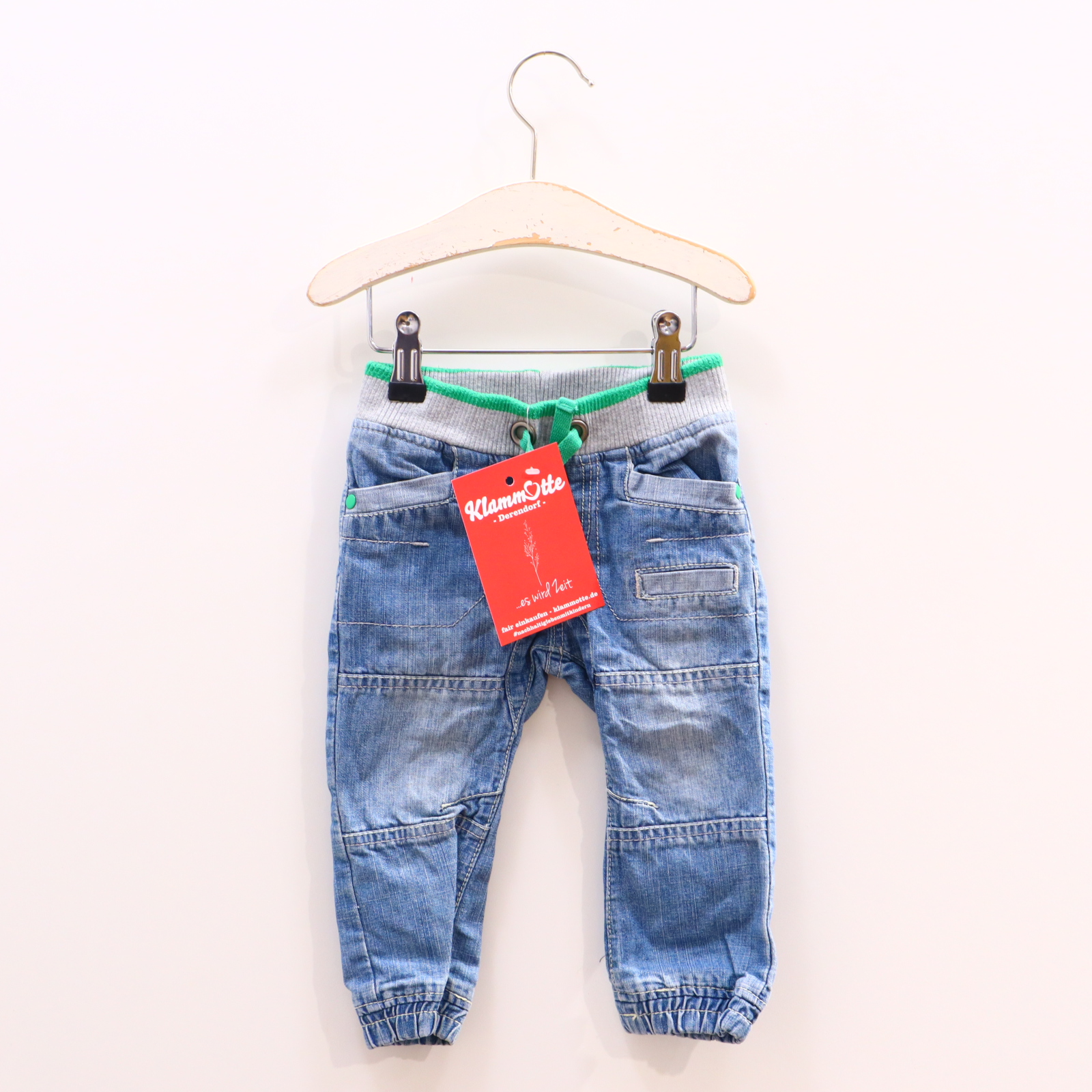 Hosen & Strampler Topolino 80 blau Jeans/Jogger Denim Gummibandzug/Kordelzug