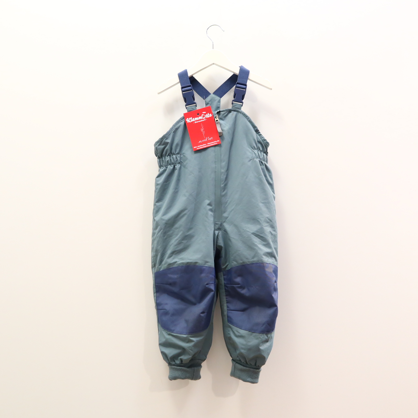 Hose TCM 98/104 Latz/Regenhose/Schneehose salbei Mitwachsbündchen/verstärkte Knie!/verstärkter Po!/Teddyfutter Herbst/Winter