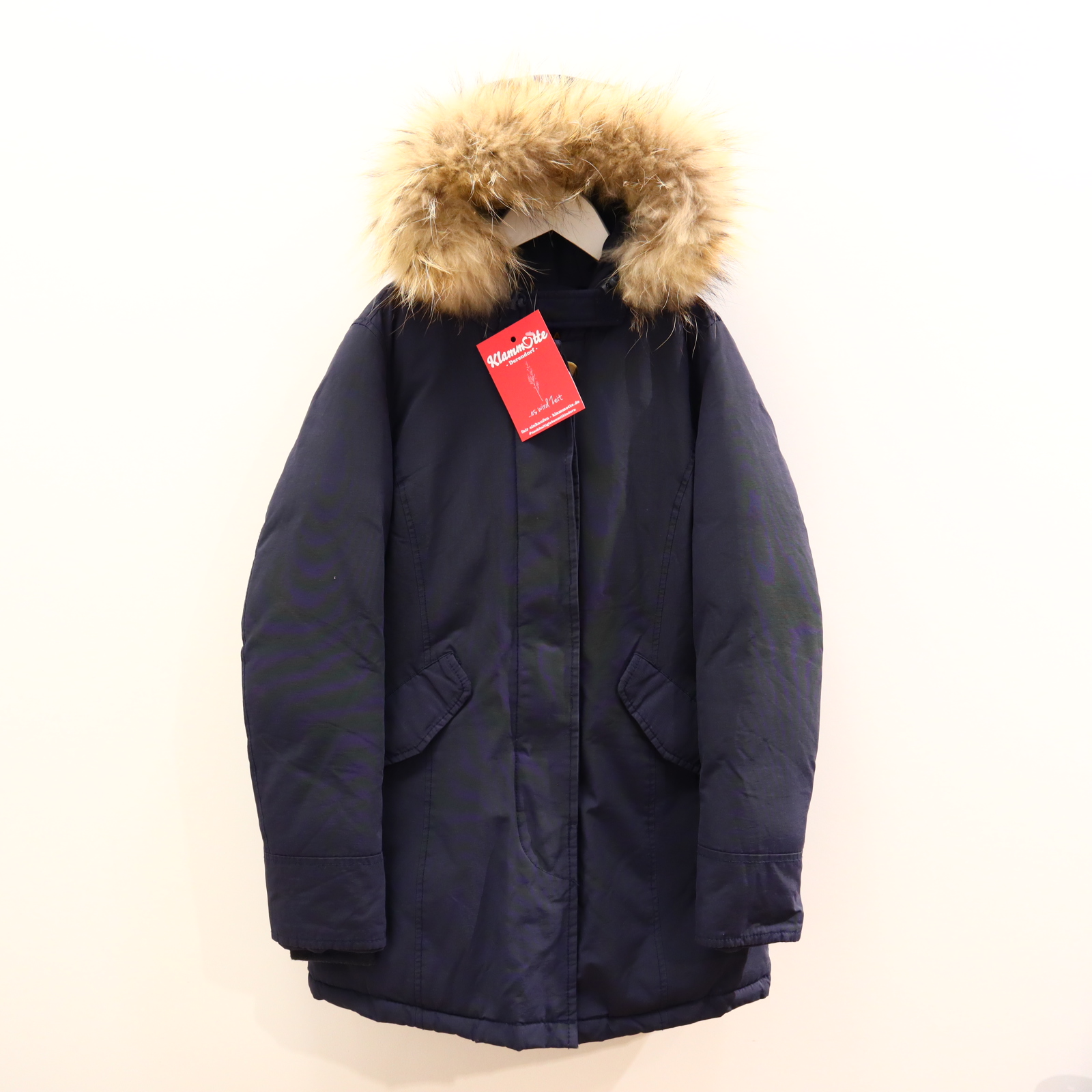Jacke MATOGLA Parka 158 blau Herbst/Winter Echtfellbesatz