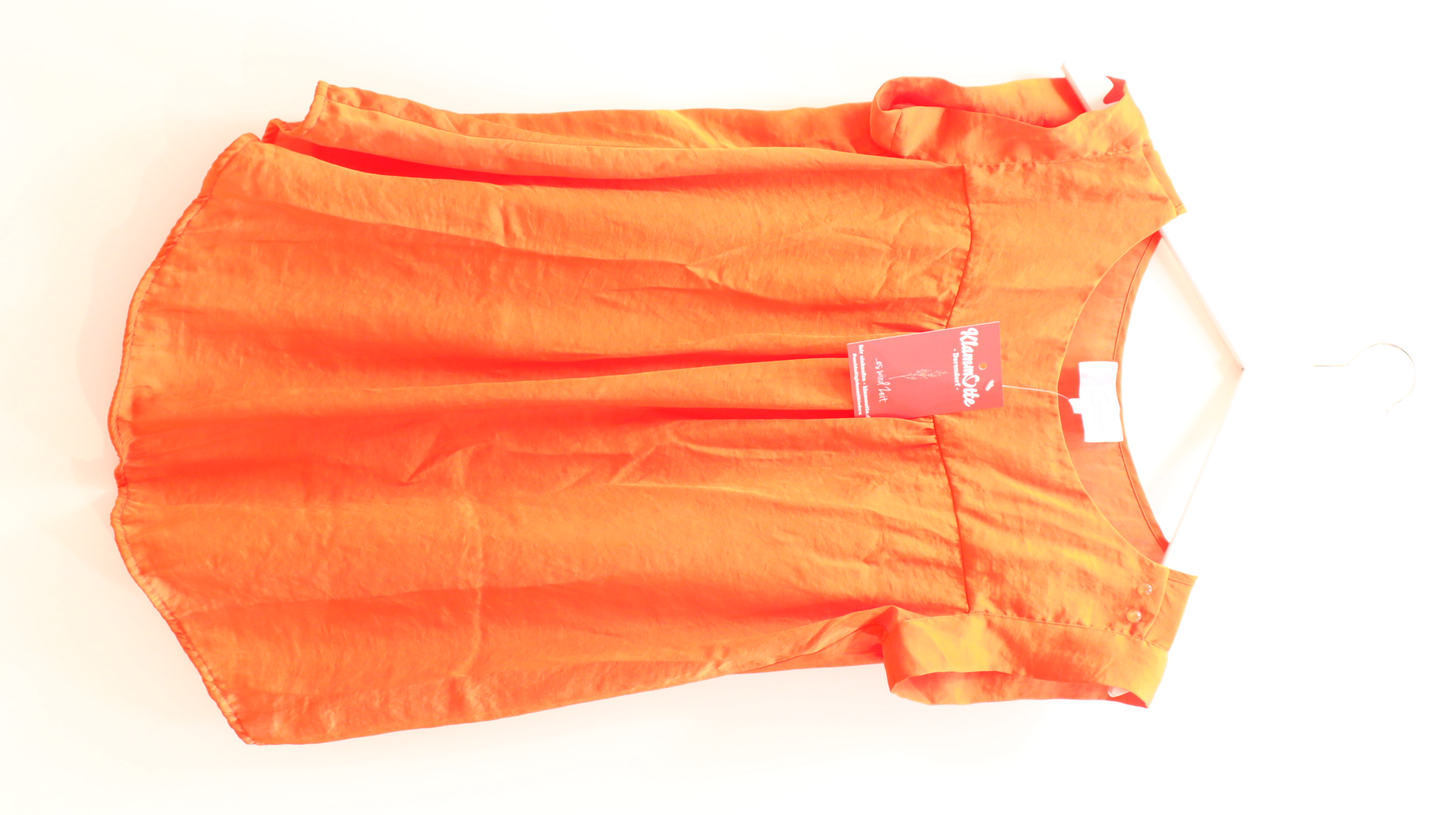 Bluse Seraphine XS/34 orange ärmellos Polyester