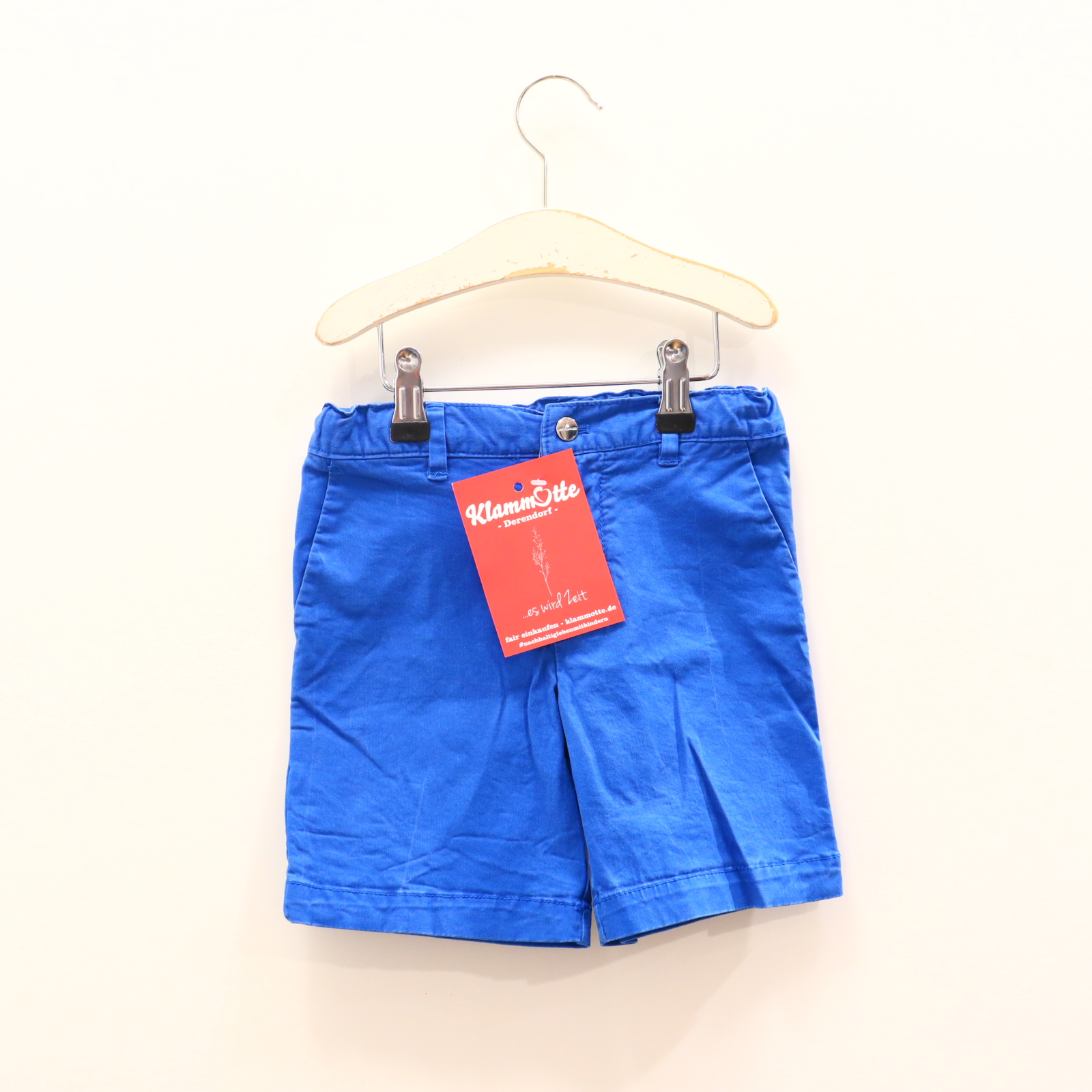 Hose Jacadi 110 Short blau Druckknopf/Reißverschluß/verstellb. Bund Baumwolle/Elasthan/Twill