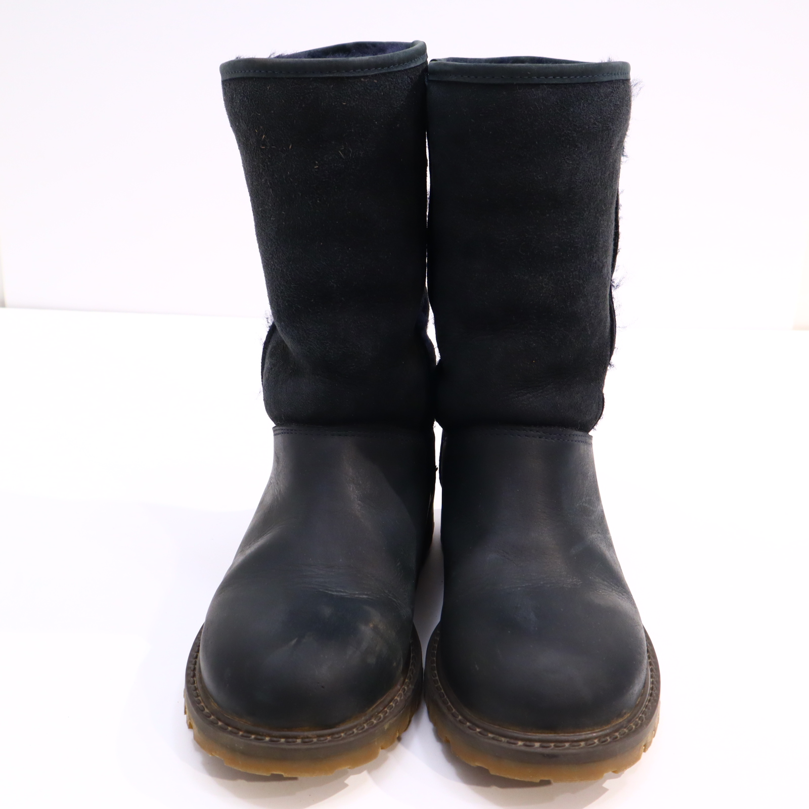 Stiefel gallucci 32 blau Lammfell/Leder Herbst/Winter Lammfell leichter gleichmäßiger Sohlenabrieb