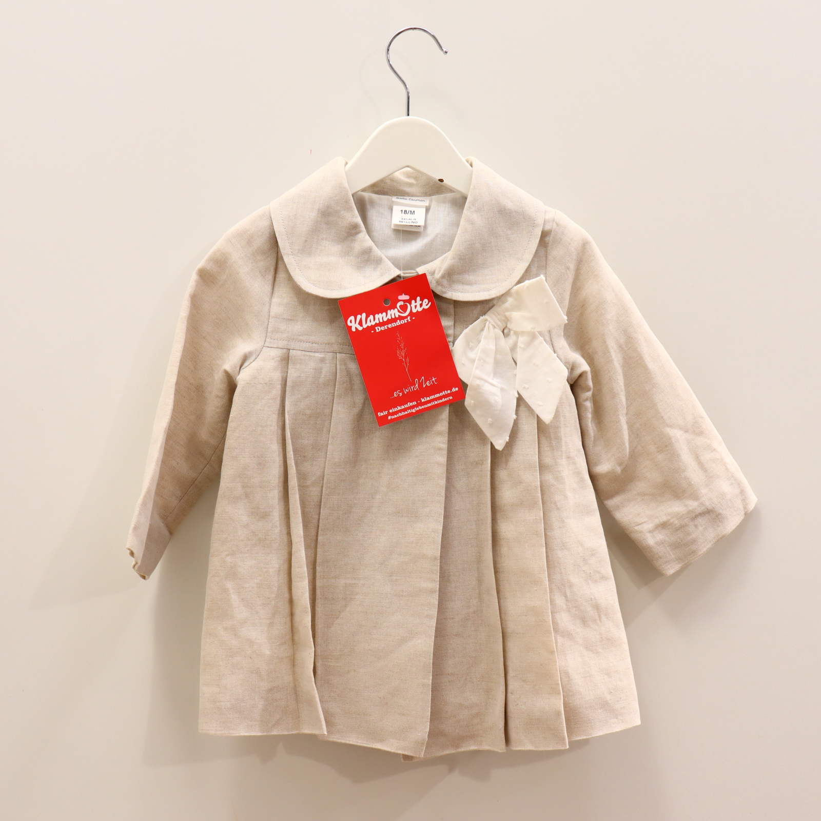 Jacke Dona Carmen Mantel 86 sand Frühjahr/Sommer Baumwolle/Leinen