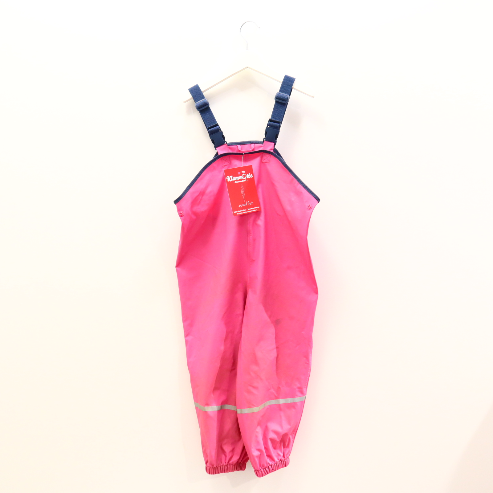 Hose PLAYSHOES Latz/Regenhose 98 pink Fußgummis fehlen