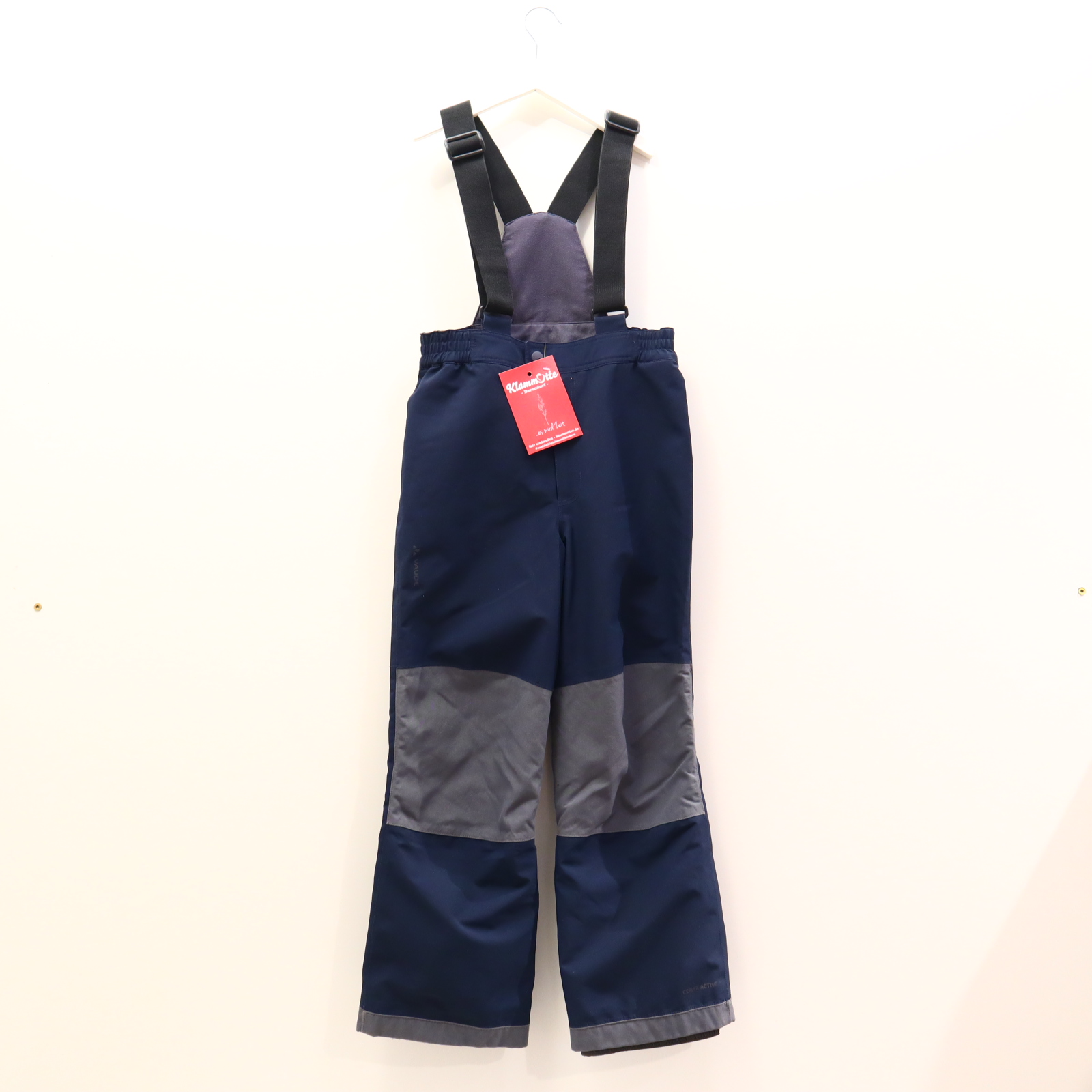 Schneeanzüge & mehr VAUDE 134/140 blau/grau verstärkte Po und Knie! Schneehose/Träger/Funktionshose