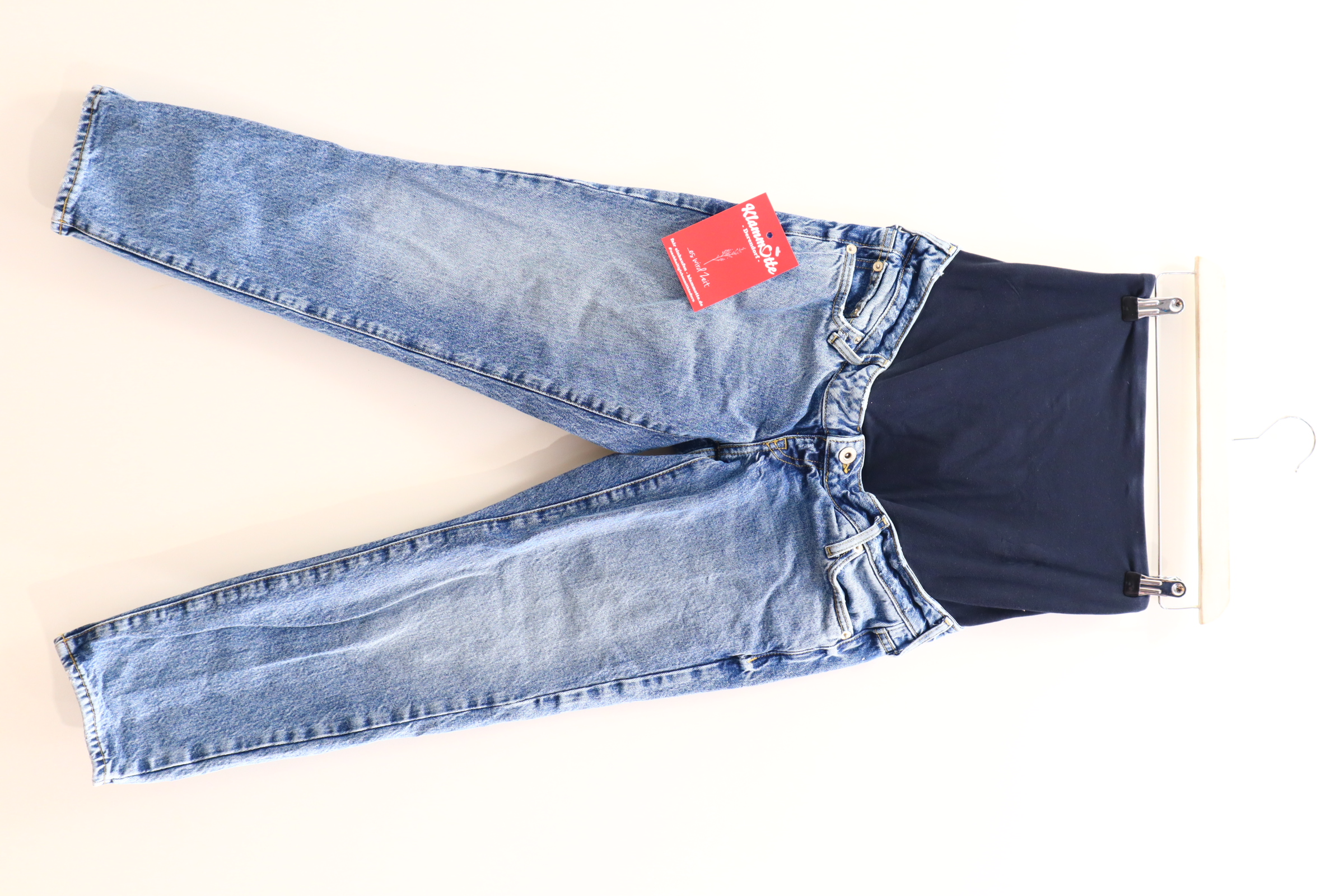 Hose RIVER ISLAND 34 Jeans blau denim High rib