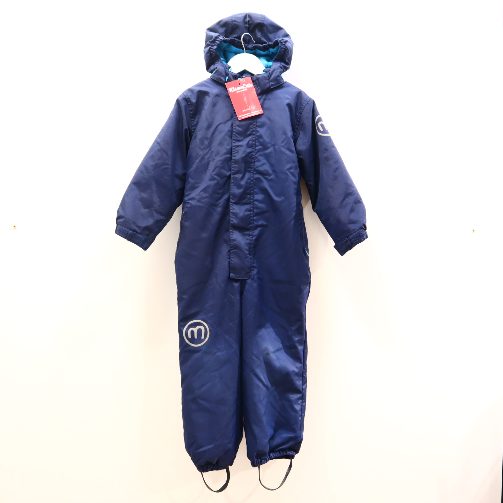Schneeanzüge & mehr minymo 116 blau Print/Logo abnehmb. Kapuze/Fleecefutter Schneeanzug Ein Zipper fehlt!