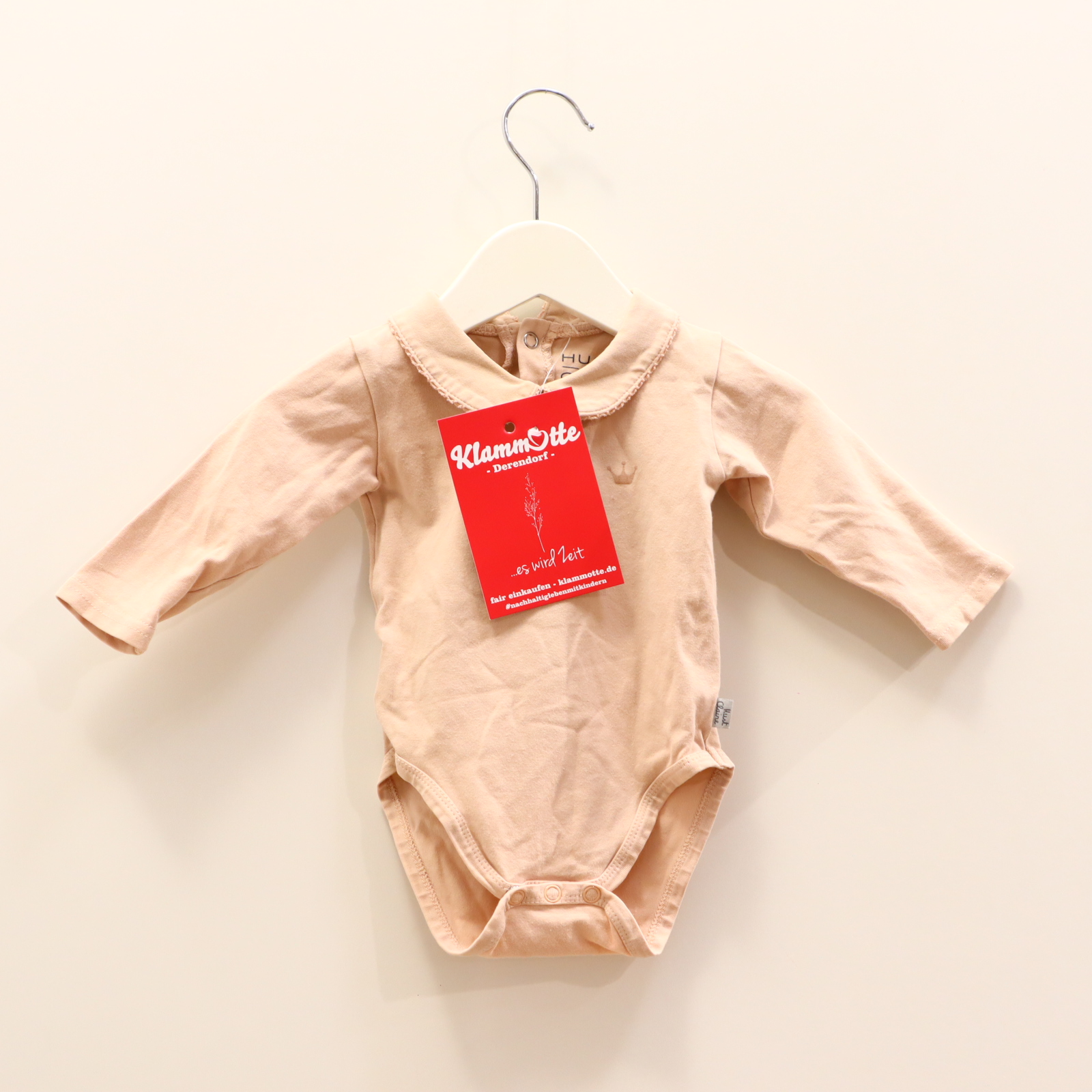 Body HUST AND CLAIRE 62 rosa langarm Logo/Print Kragen Baumwolle/Elasthan