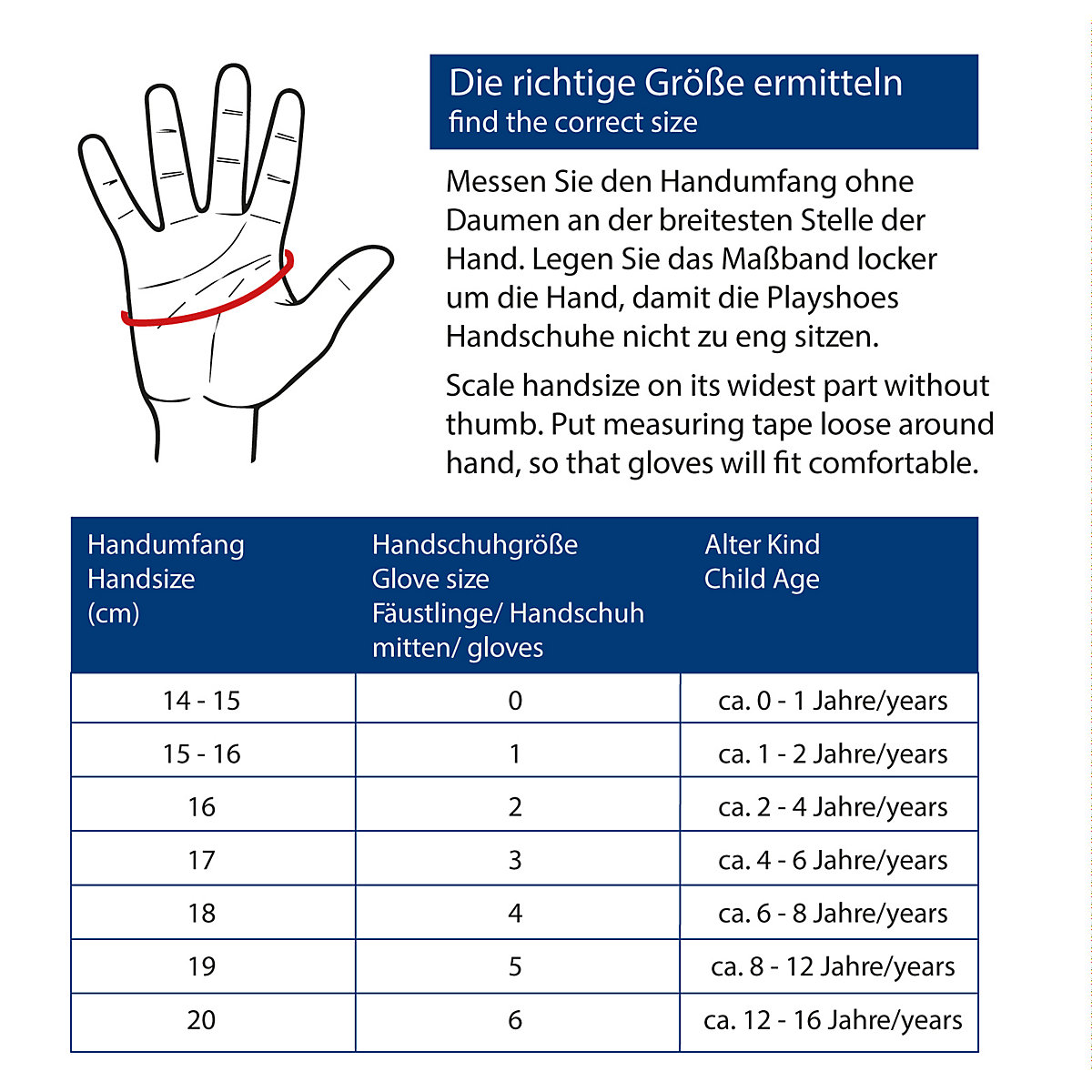 Playshoes Handschuhe Fäustling 422035 3 jeansblau