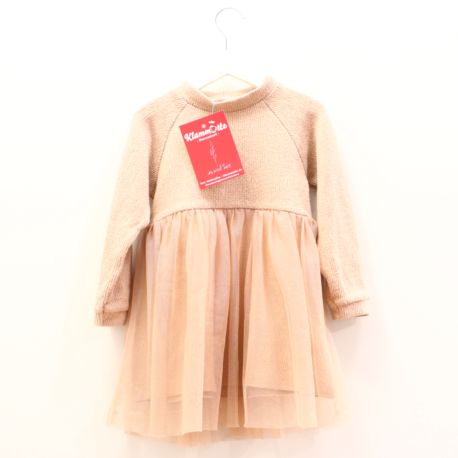 Kleider & Röcke ZARA Kleid 104 rosa Chenille/Elastan/Polyester/Tüll/Viskose