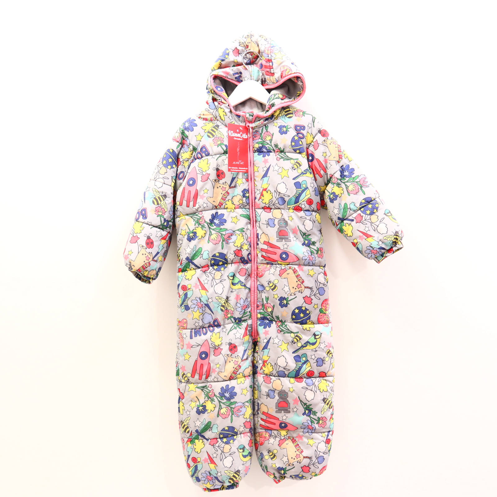 Schneeanzüge & mehr next 98/104 Schneeanzug bunt/grau Allover Print Fleecefutter