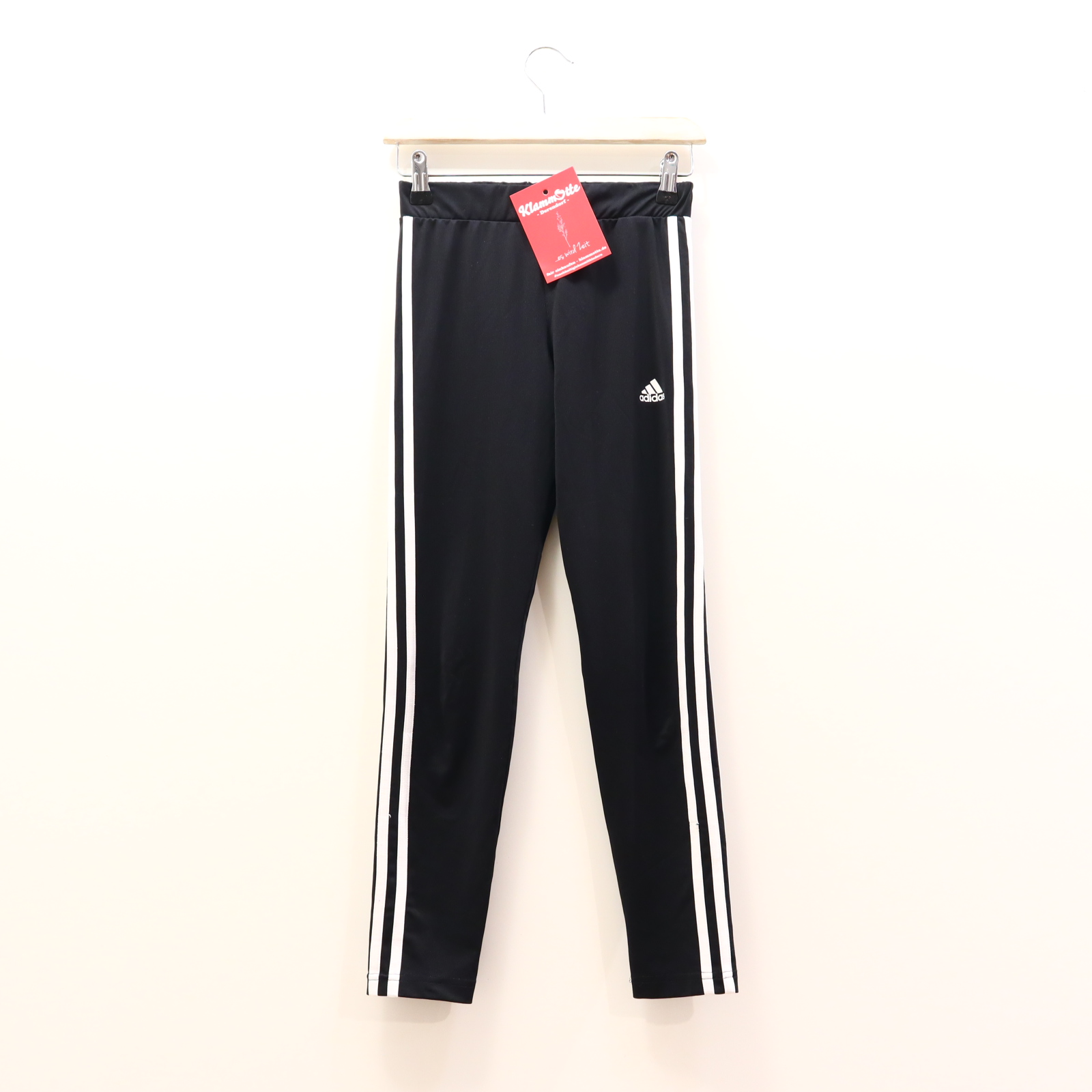 Hose adidas 152 Sporthose schwarz Logo/Print Gummibandzug Polyester