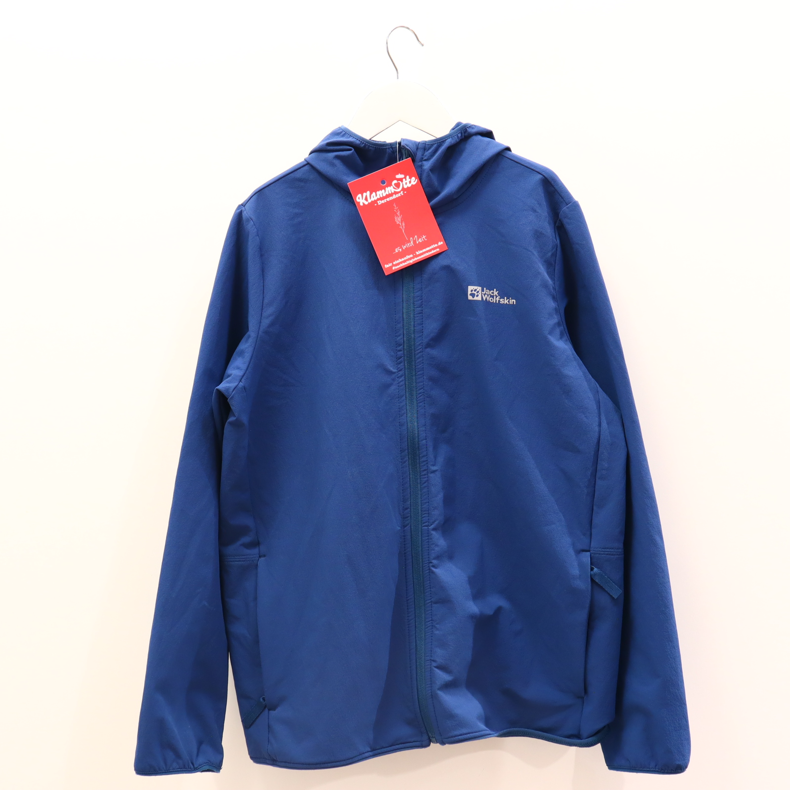 Jacke Jack Wolfskin 164 blau Logo/Print Funktionsjacke Frühjahr/Sommer/Übergang