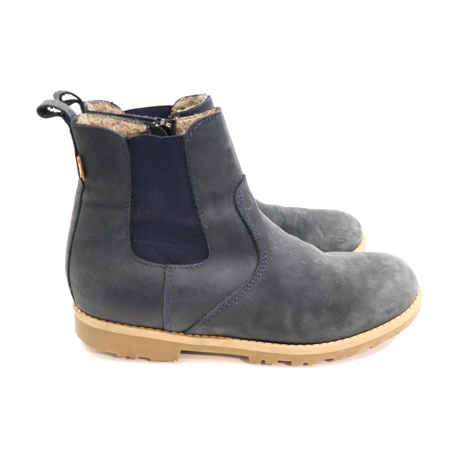 Halbschuhe froddo Chelseaboots/Stieffelette 36 blau Leder/Nubuk/TEX Herbst/Winter leichte gleichmäßige Ablaufspuren