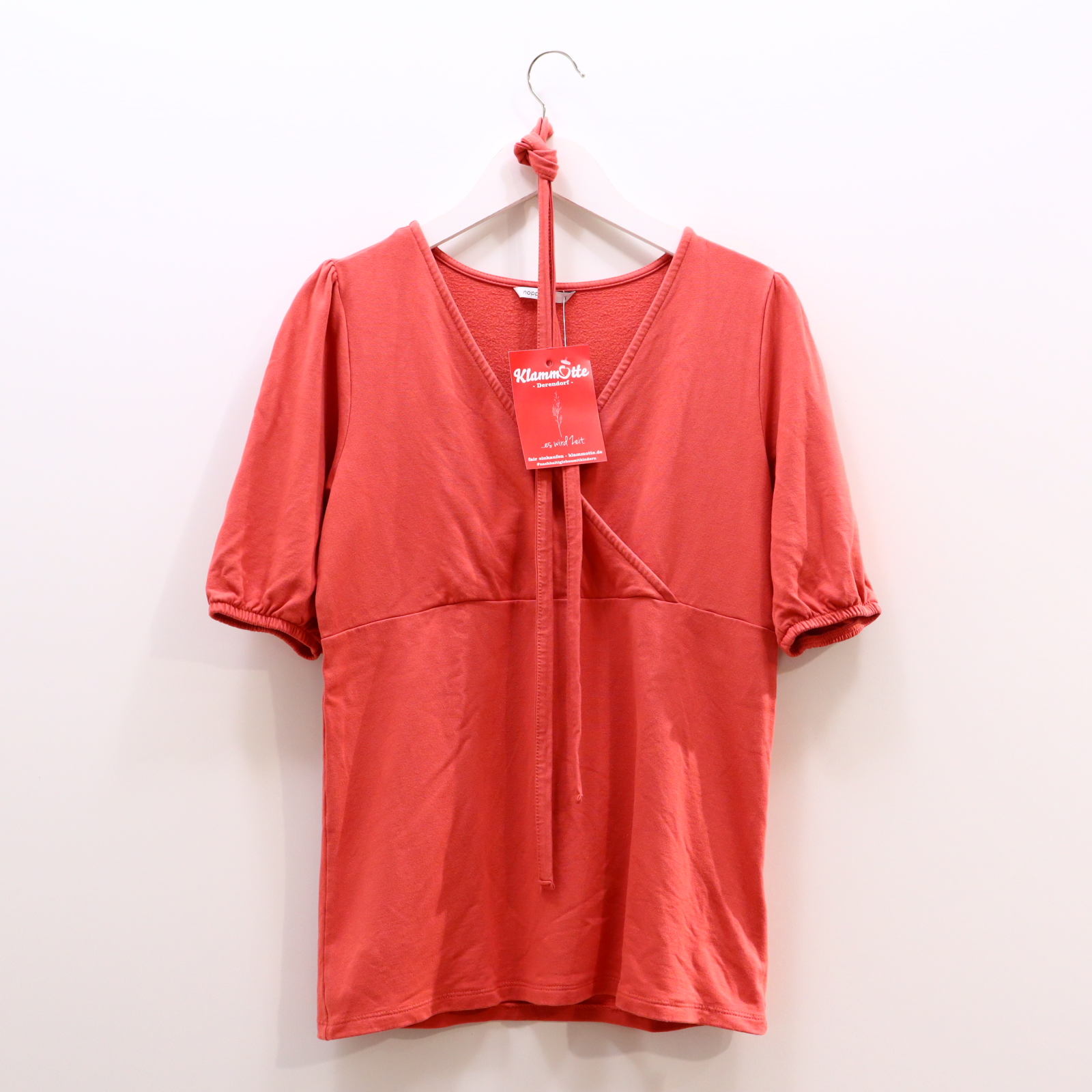 Shirt noppies S/36 orange Elasthan/Sweat/Viskose langarm/Stillshirt