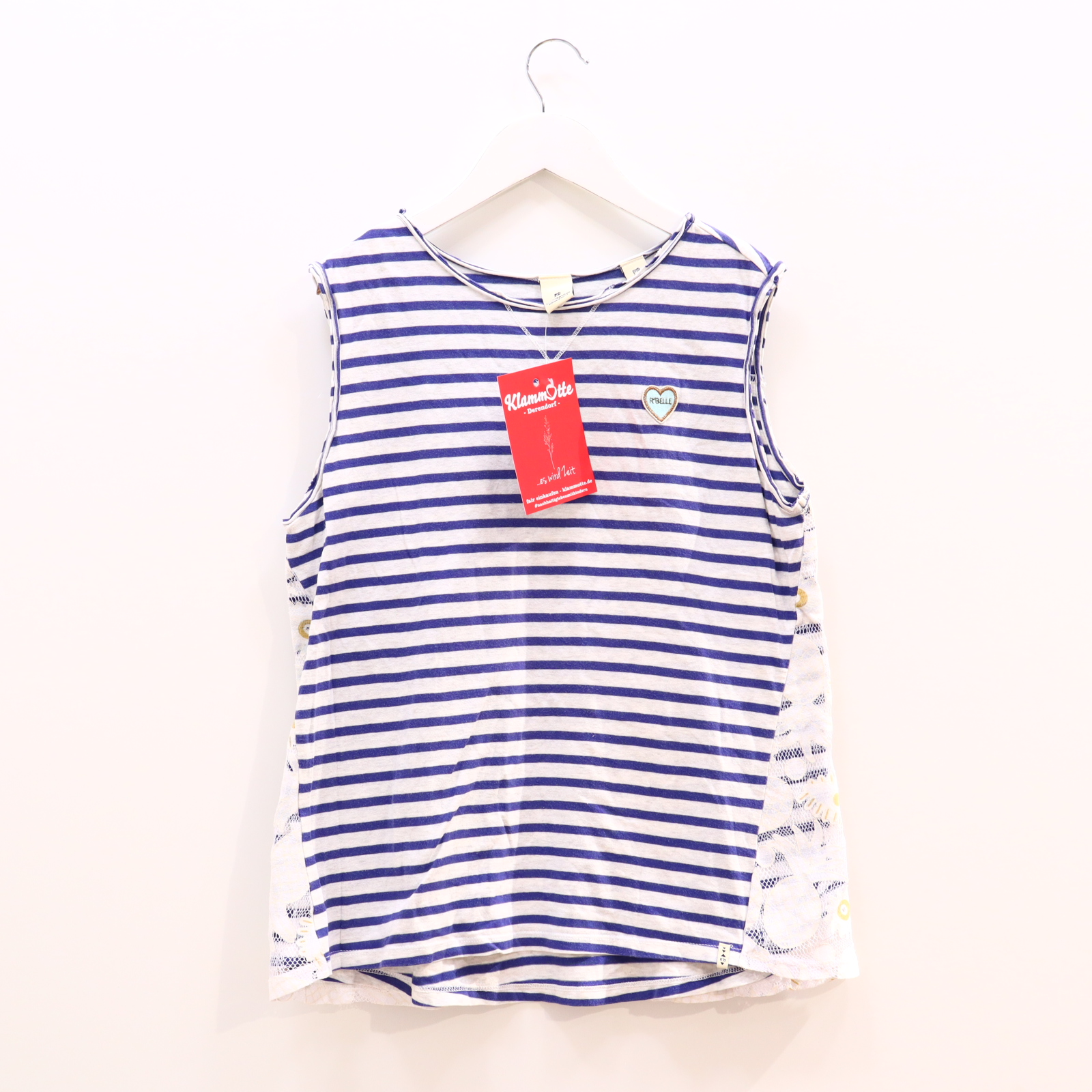 Oberteil SCOTCH & SODA 164 blau/grau Animalprint ärmellos/Shirt Baumwolle