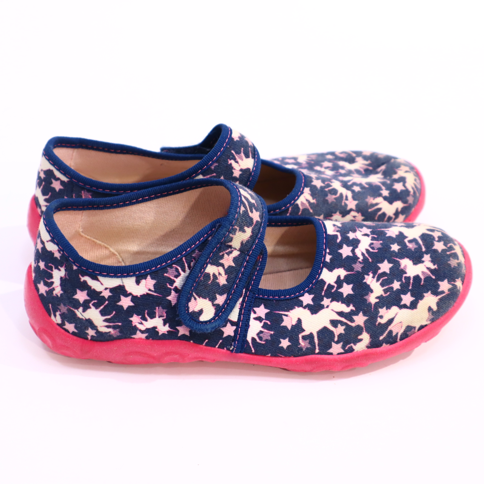 Hausschuhe/Wasserschuhe SuperFit 33 blau/rosa/weiß Ballerina/Pantoffel