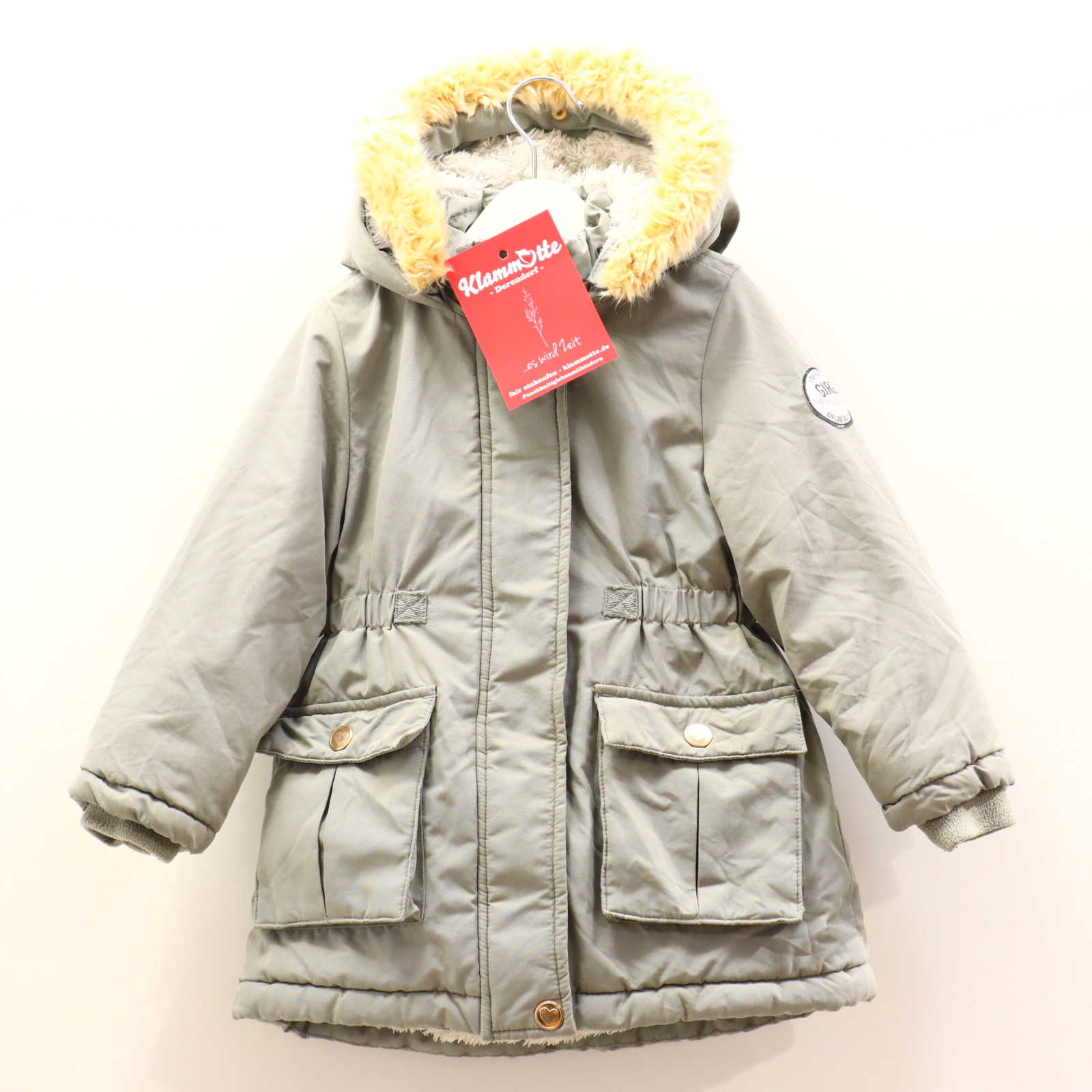 Jacke dopodopo Parka 98 salbei Herbst/Winter Applikation abnehmb. Fellbesatz/Teddyfutter