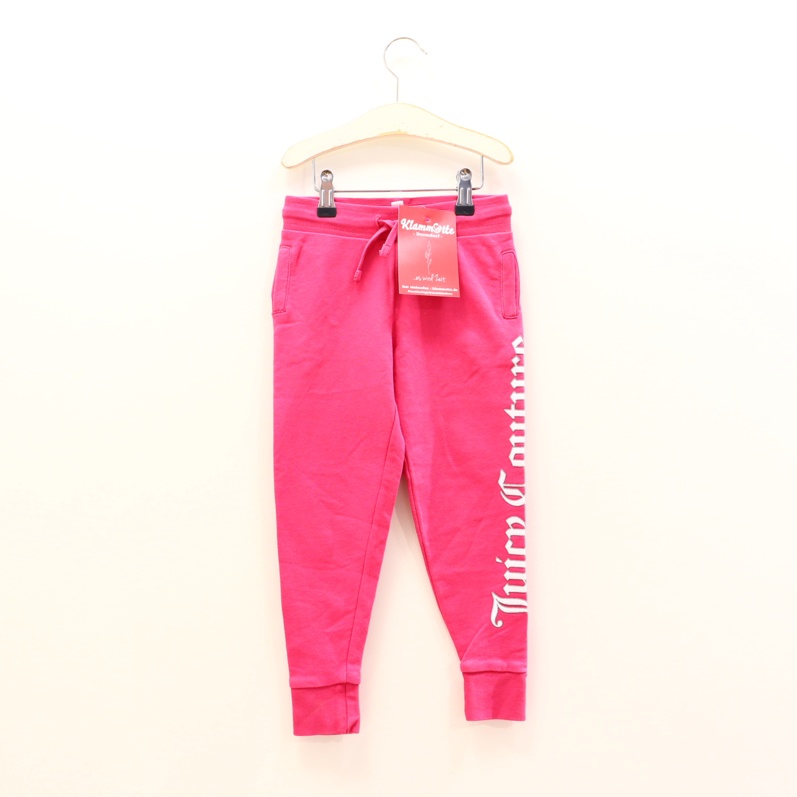 Hose Juicy Couture Jogger 98/104 pink Logo/Print Baumwolle/Polyester/Sweat Gummibandzug/Kordelzug