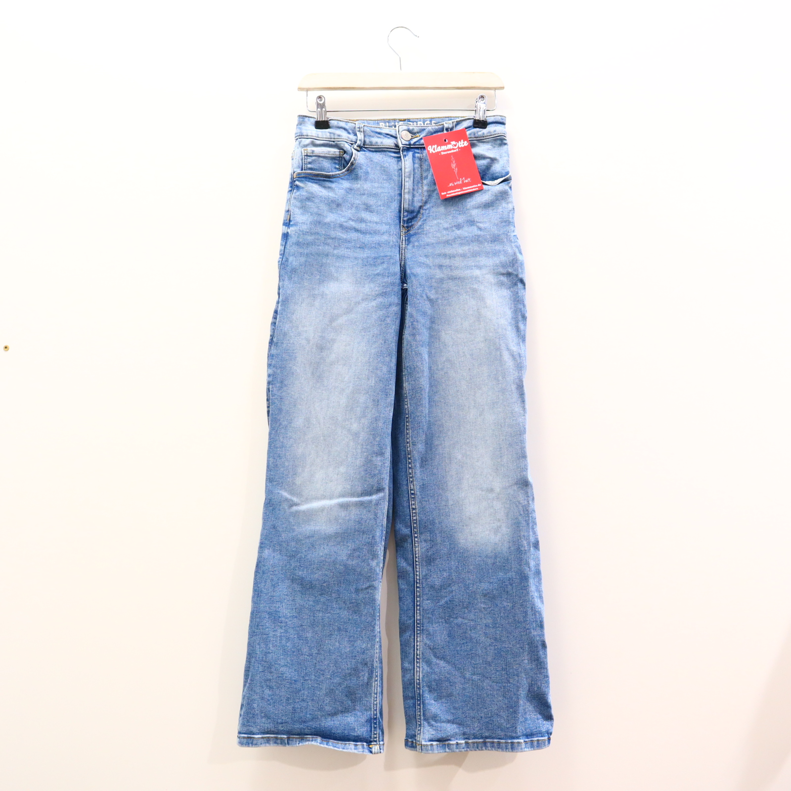Hose BLUE RIDGE Jeans 164 blau Denim Knopf/Reißverschluß/verstellb. Bund Wide Leg