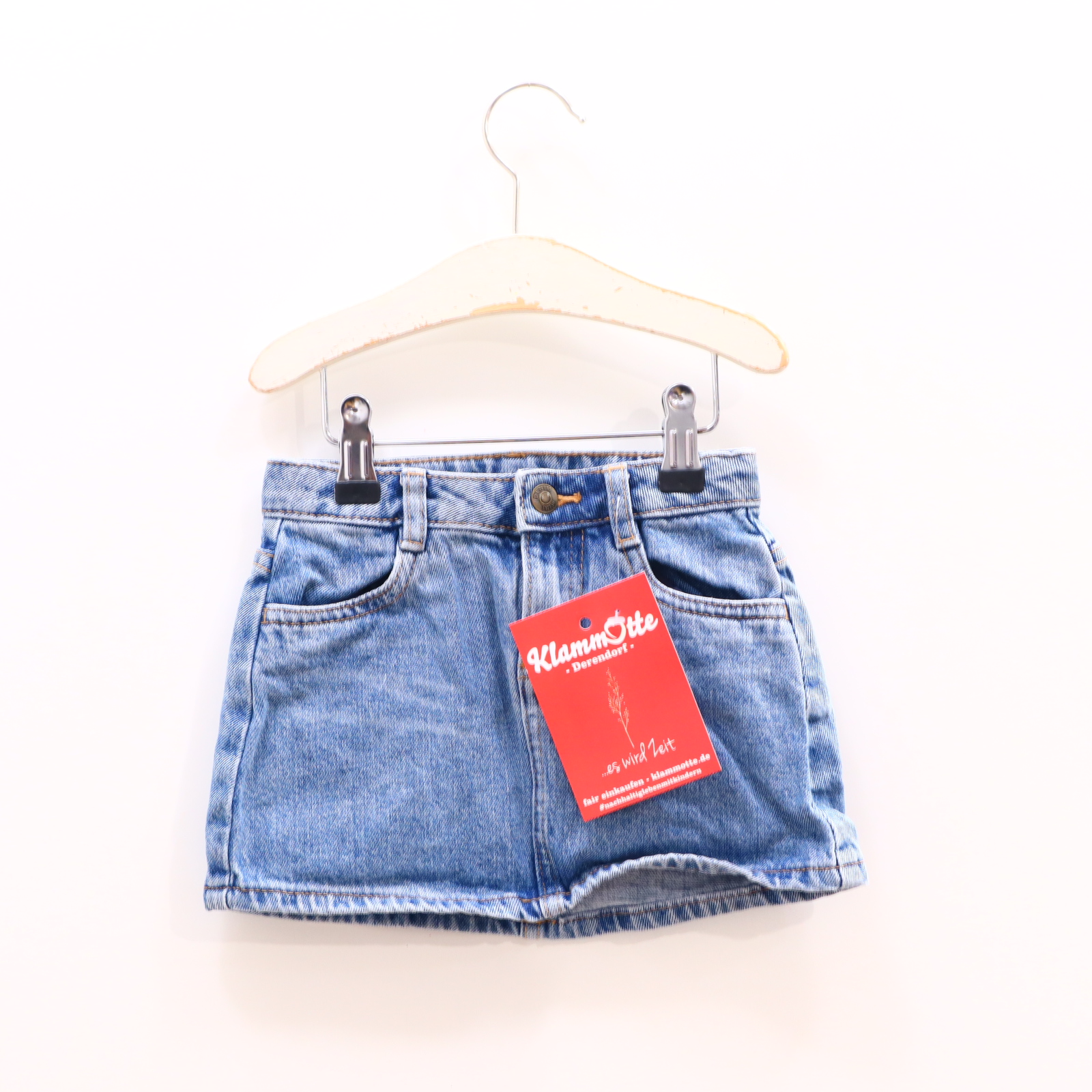 Kleider & Röcke TCM Jeansrock 86/92 blau denim Druckknopf/verstellb. Bund/Reißverschluß
