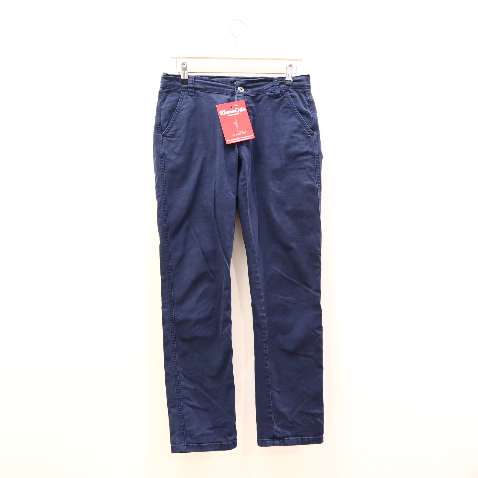 Hose BLUE EFFECT 164 blau Knopf/Reißverschluß/verstellb. Bund Baumwolle/Elasthan/Twill