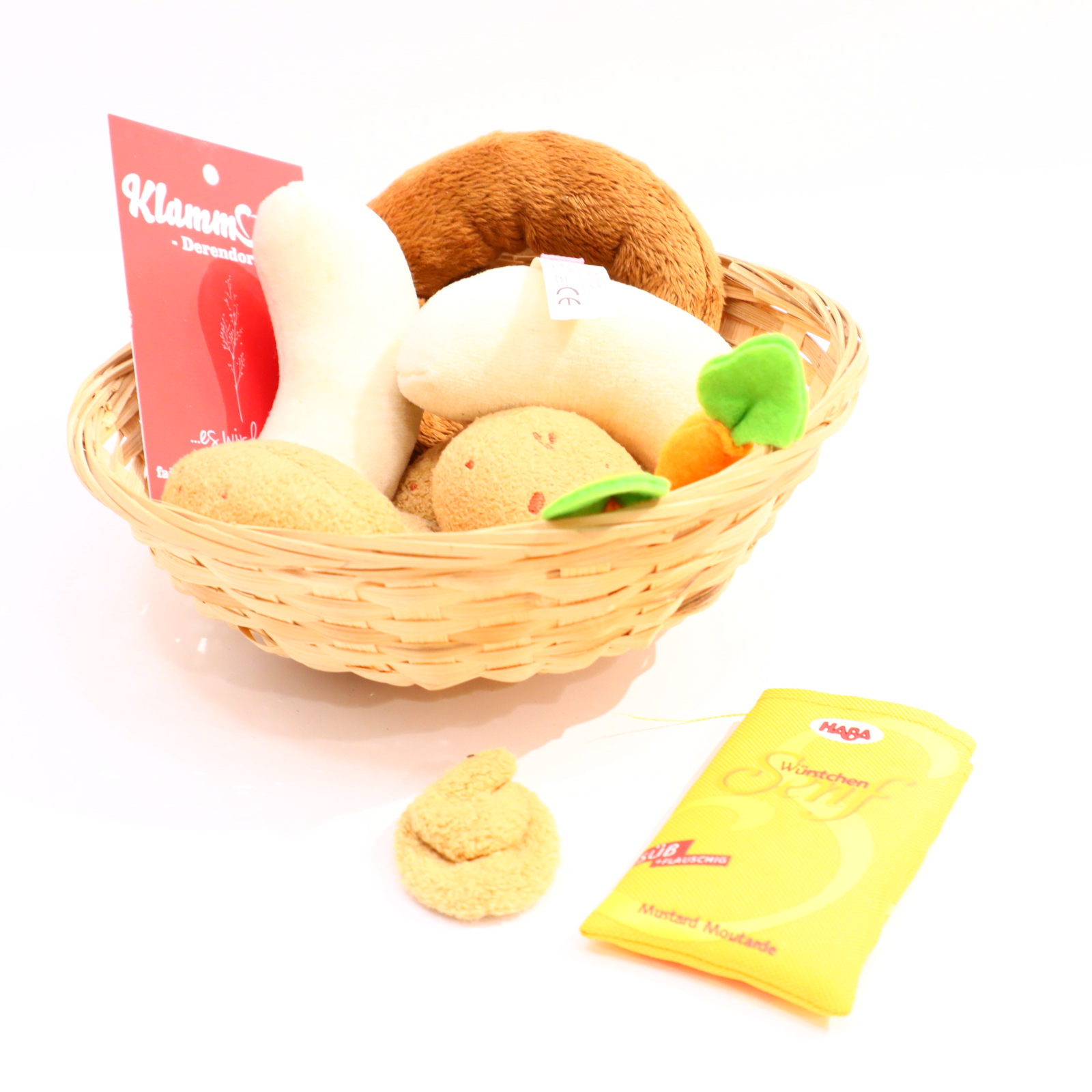 andere Körbchen mit gemsichten Lebensmitteln HABA Textil