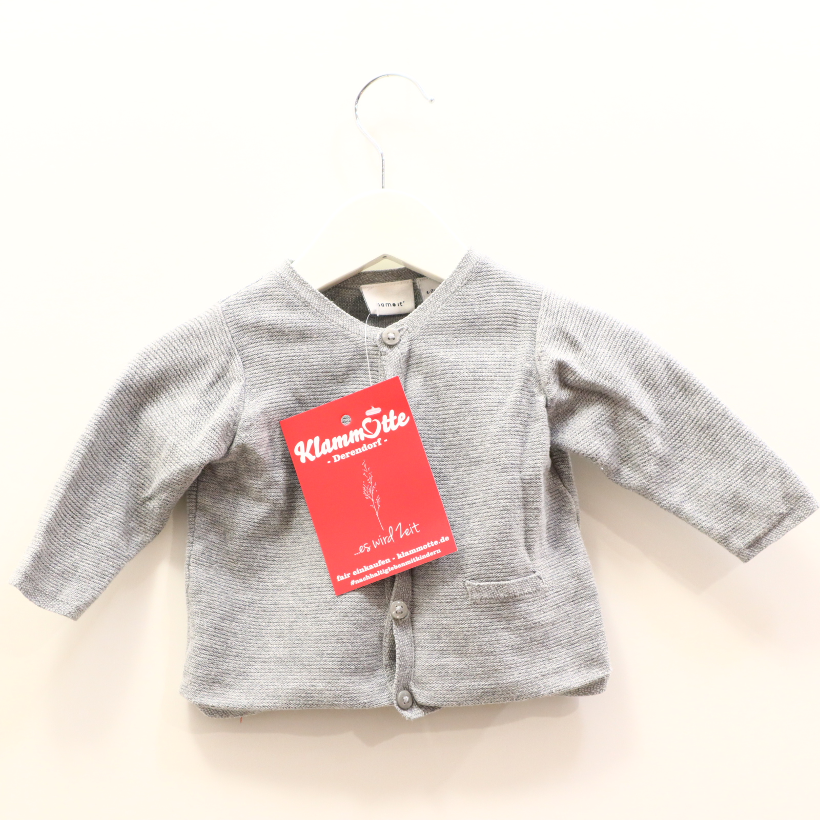 Oberteil name it 56 grau melange Strickjacke