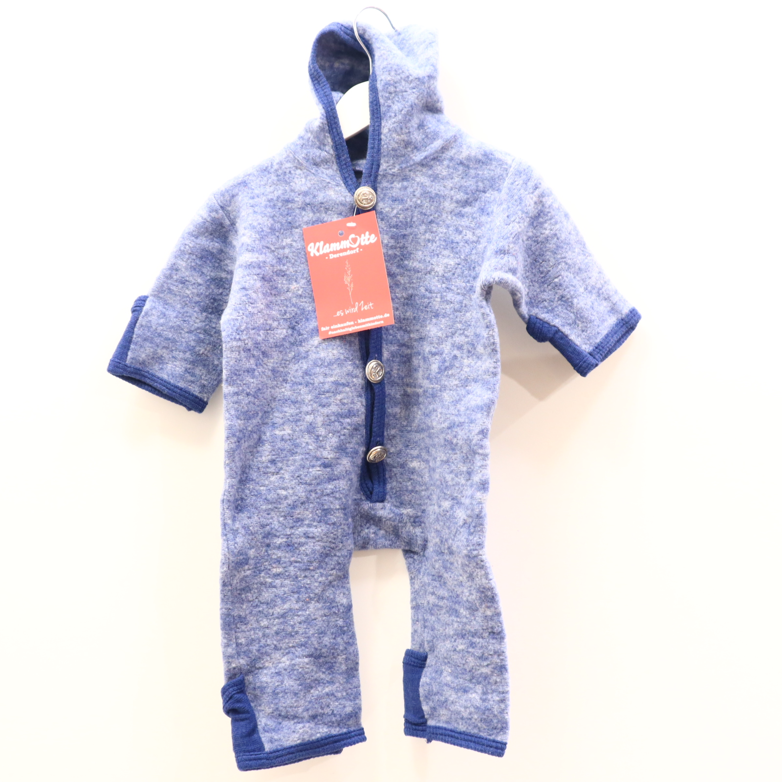 Jacken & Overalls cosilana Wollfleeceoverall 62/68 blau ganz leicht verdichtet Schurwolle