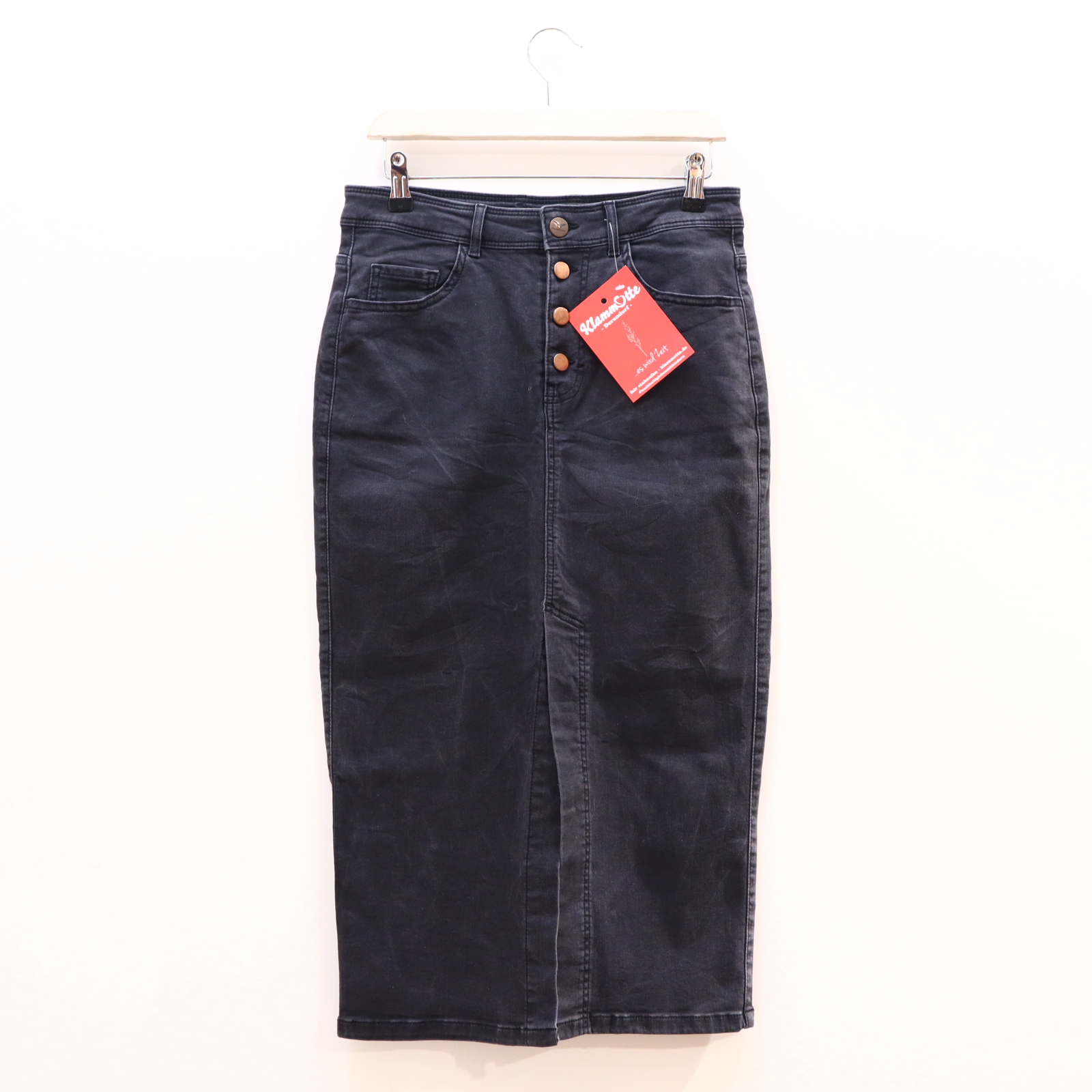 Kleider & Röcke feuervogel Jeansrock/Maxirock 164/170 anthrazit denim Knopfleiste