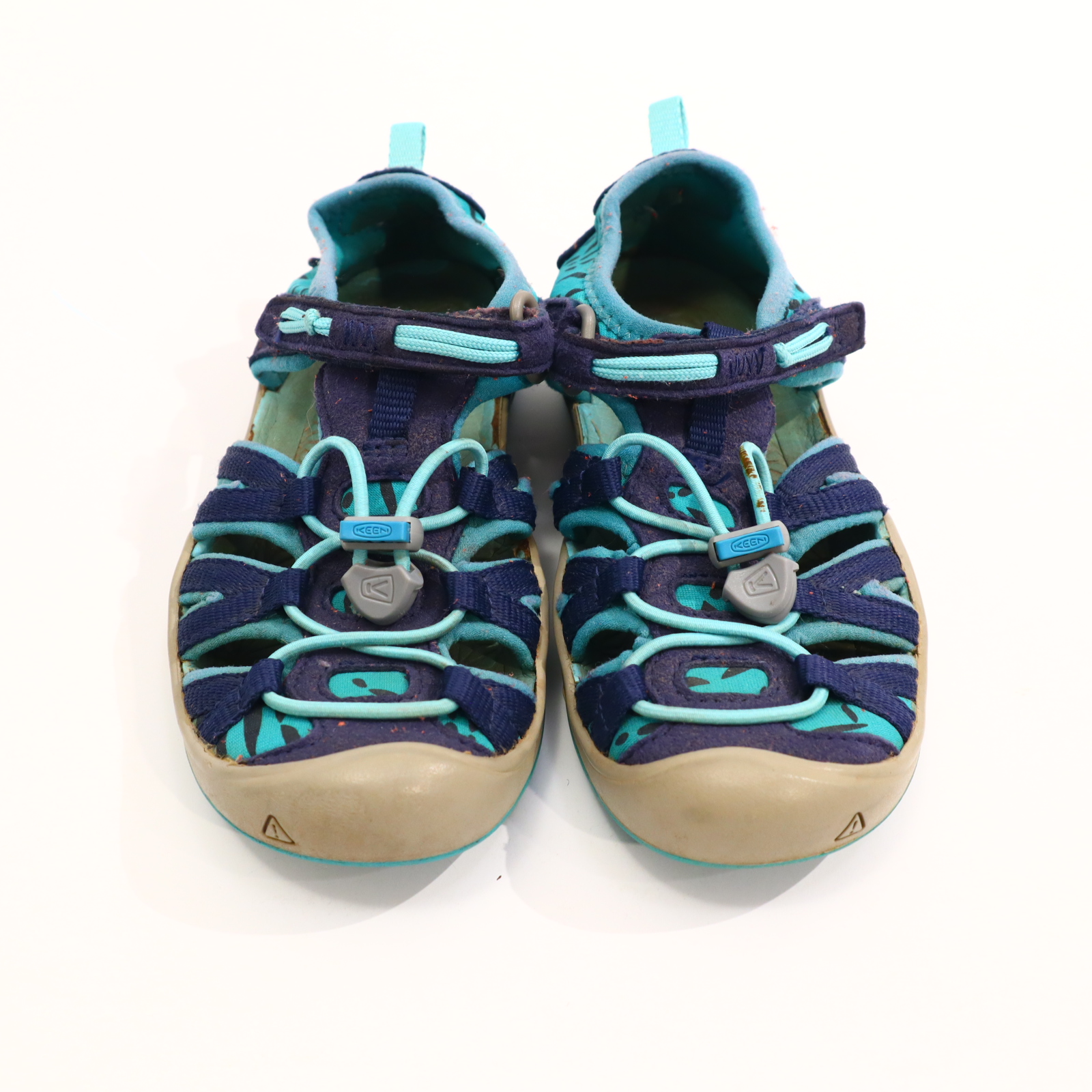 Sandalen KEEN 30 türkis waschbar leichte gleichmäßige Ablaufspuren