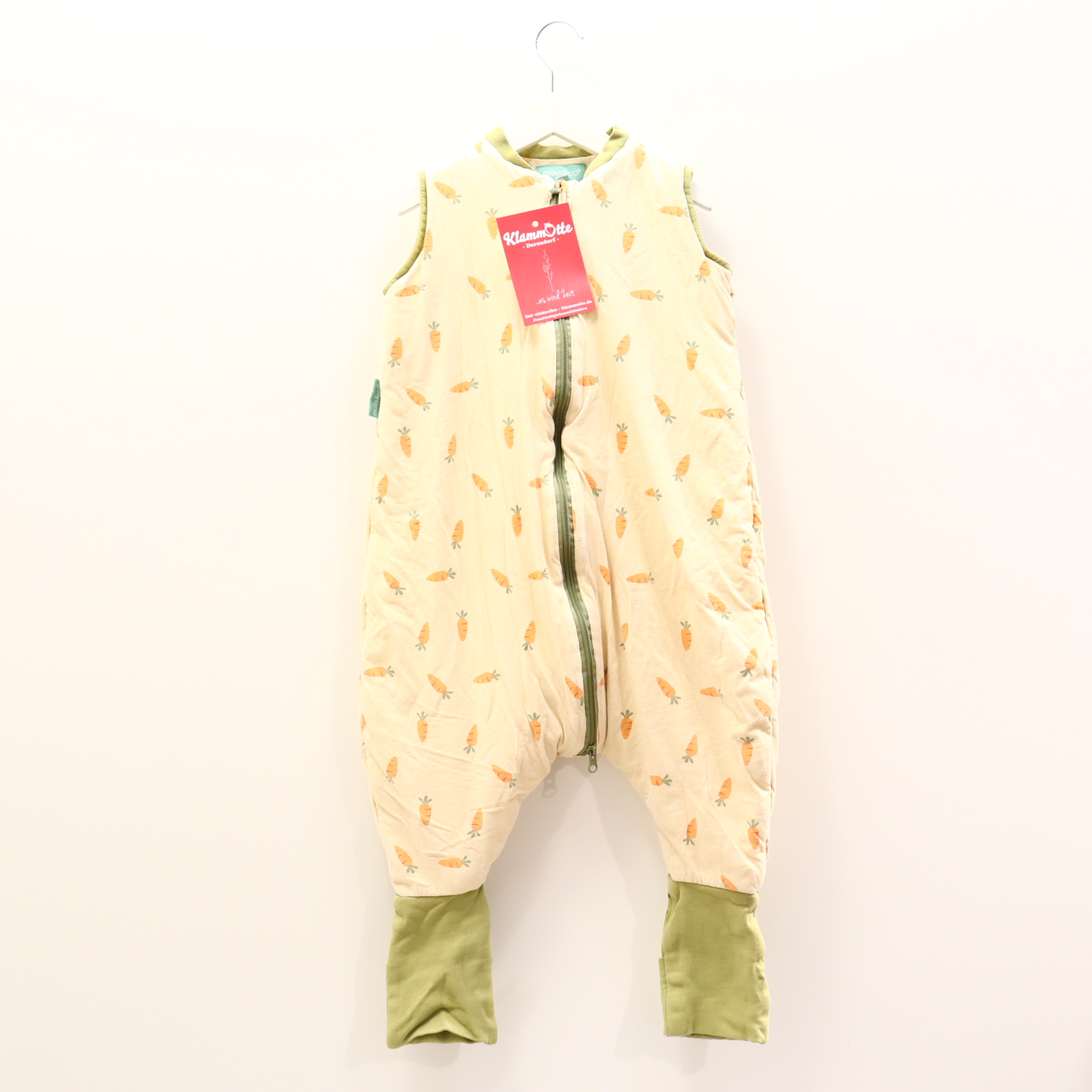 Schlafsack molis&co 90cm Schlafsack mit Beinen sand Alloverprint Baumwolle ganzjährig/2.5 TOG Wendebündchen Polyester